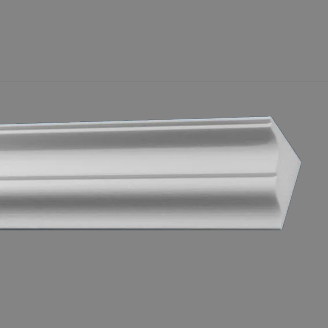 Wiesemann Binario per tende "Budapest 41" Polistirolo 78 x 87 x 2000 mm Binario per soffitto Bianco