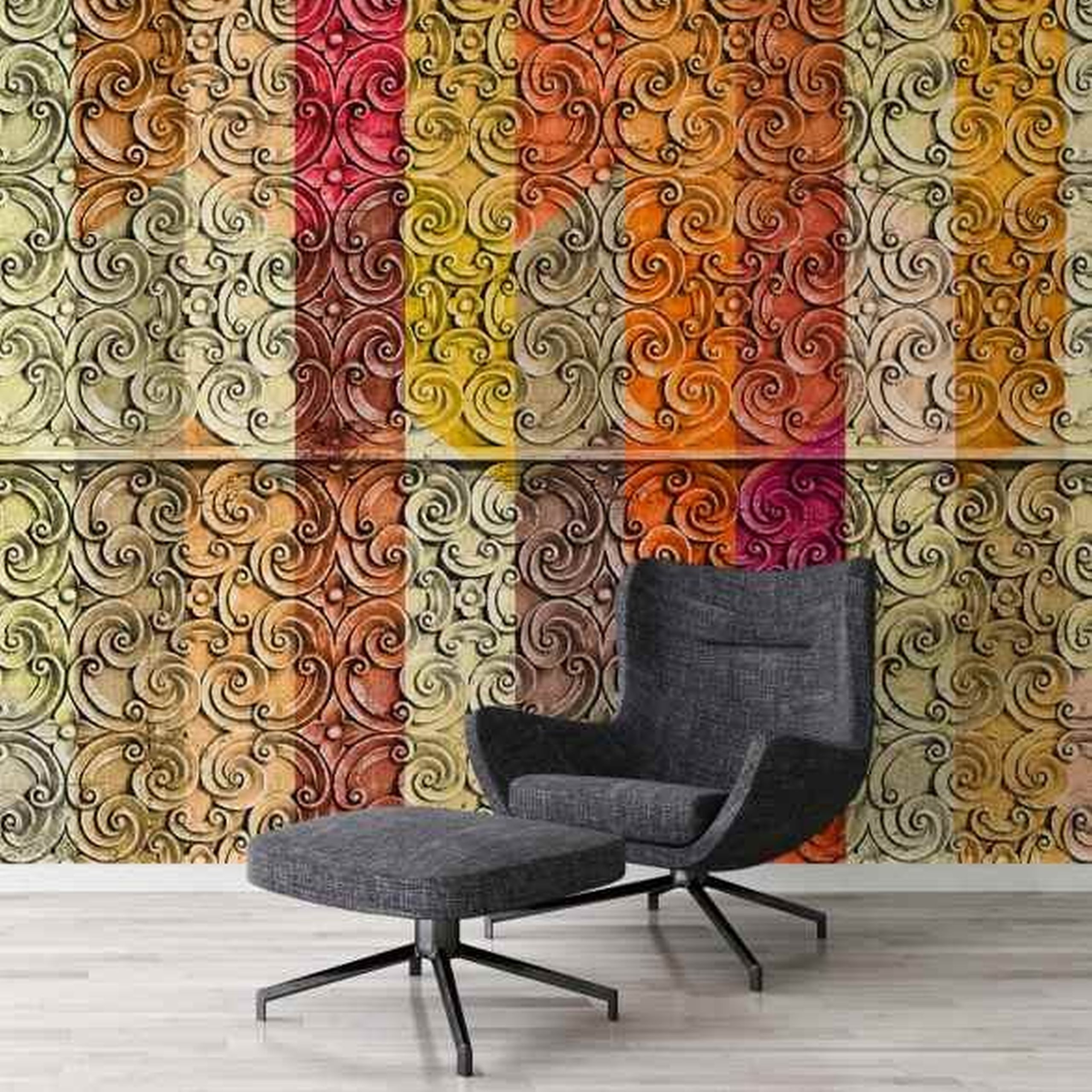 A.S. Creation Atelier 47 DD116990 Carta da parati fotografica Tessuto non tessuto 500 x 270 cm Moderno Arancione