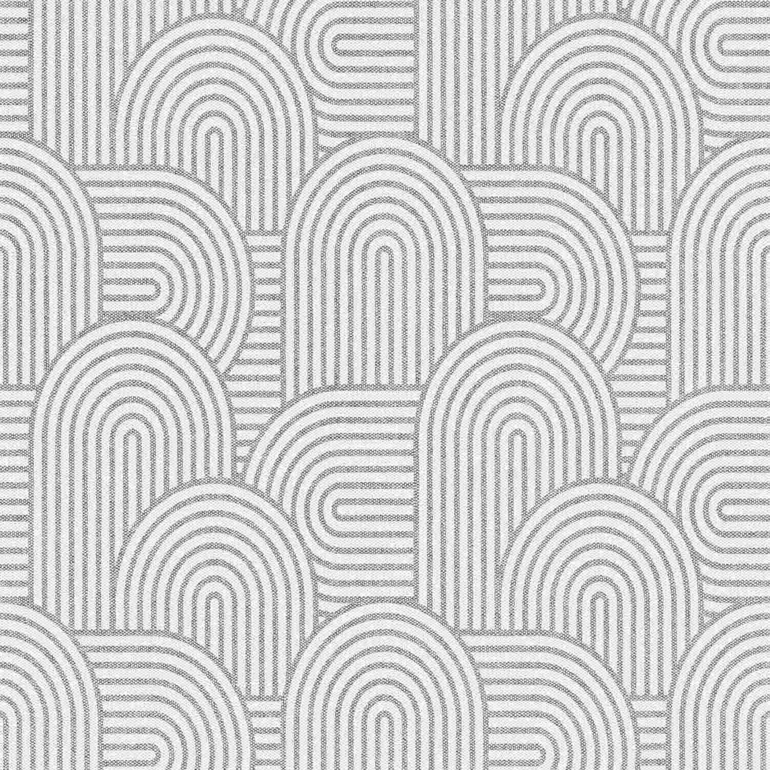 Quick Color Your Life 634143 Carta da parati in tessuto non tessuto Vintage Retro 0,53 x 10,05 m Grigio