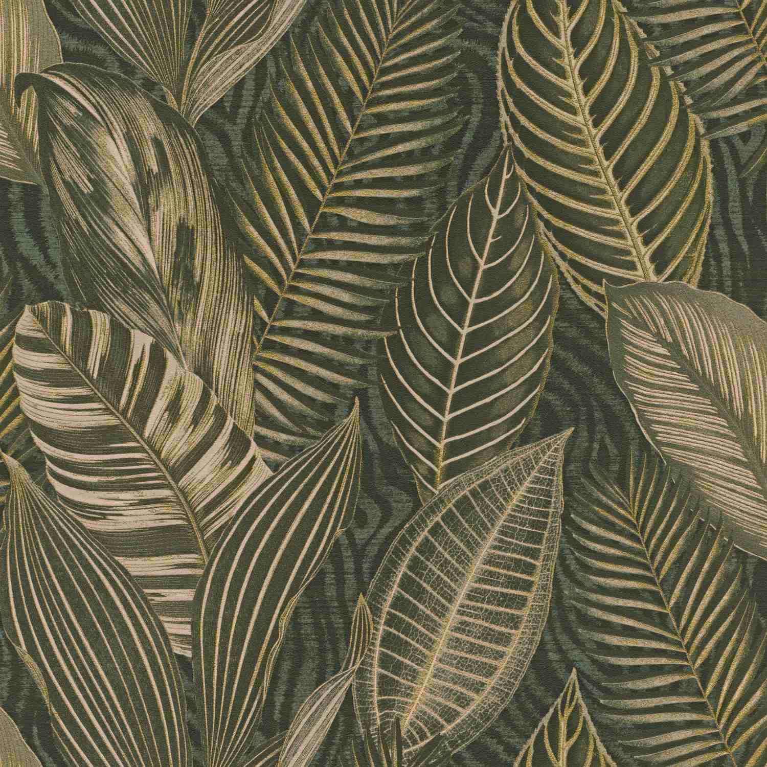 Rasch African Queen III 751826 Carta da parati in tessuto non tessuto Botanico 0,53 x 10,05 m Verde