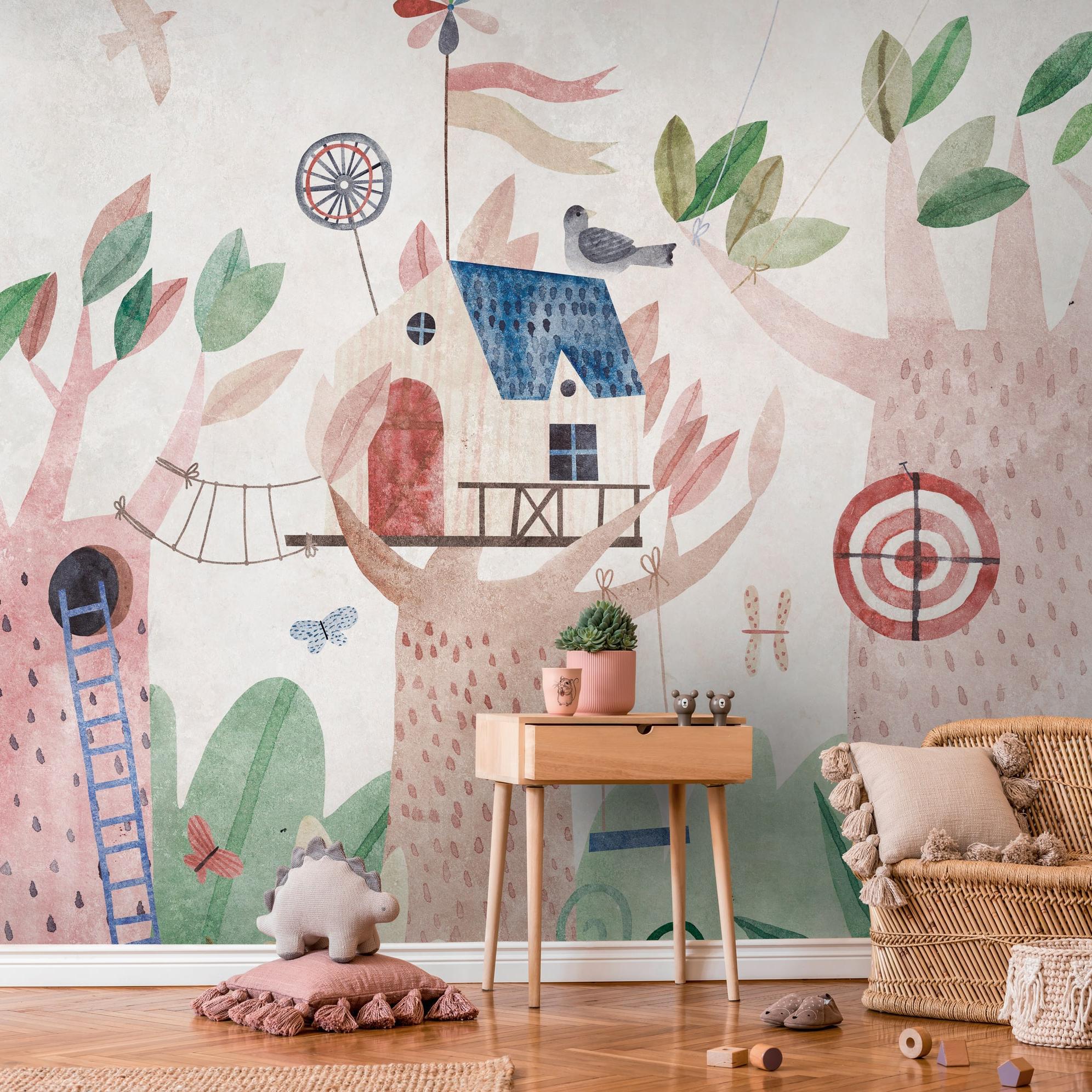 A.S. Creation Carta da parati fotografica The Wall III 399061 Un motivo per rotolo Cameretta per bambini Colorata Beige