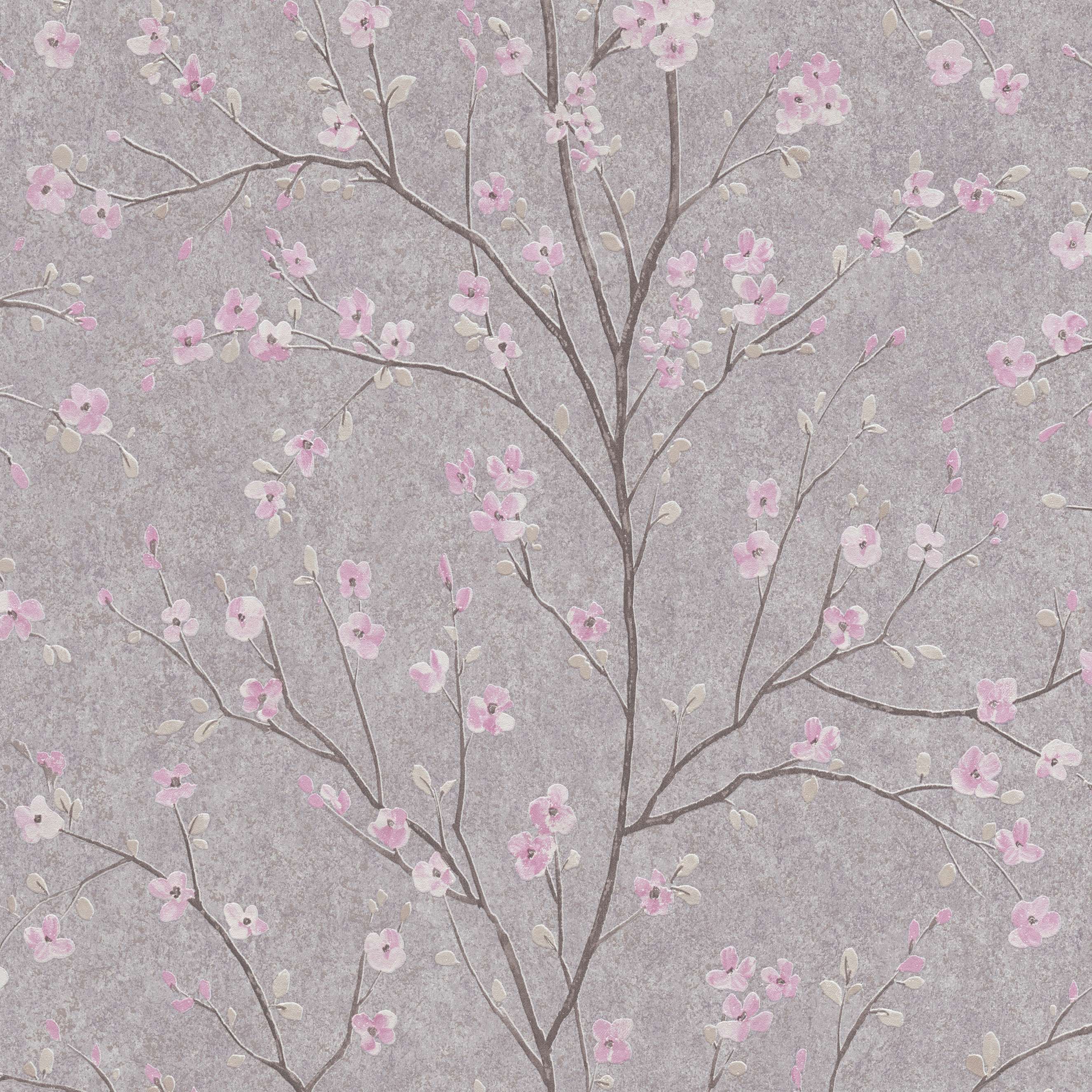A.S. Creation Metropolitan Stories 2 379122 Carta da parati in tessuto non tessuto aspetto floreale 0,53 x 10,05 m Grigio