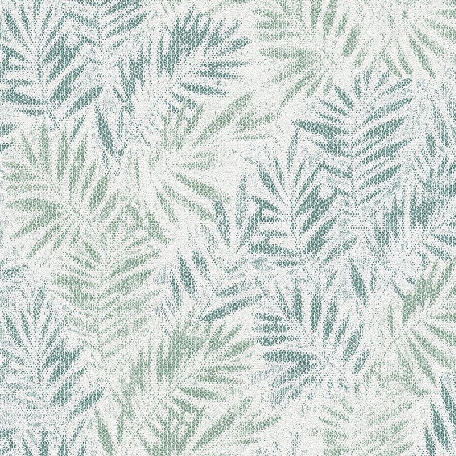 A.S. Creation Stili di viaggio 391201 Carta da parati in tessuto non tessuto Alberi e foglie 10,05 m x 0,53 m Bianco