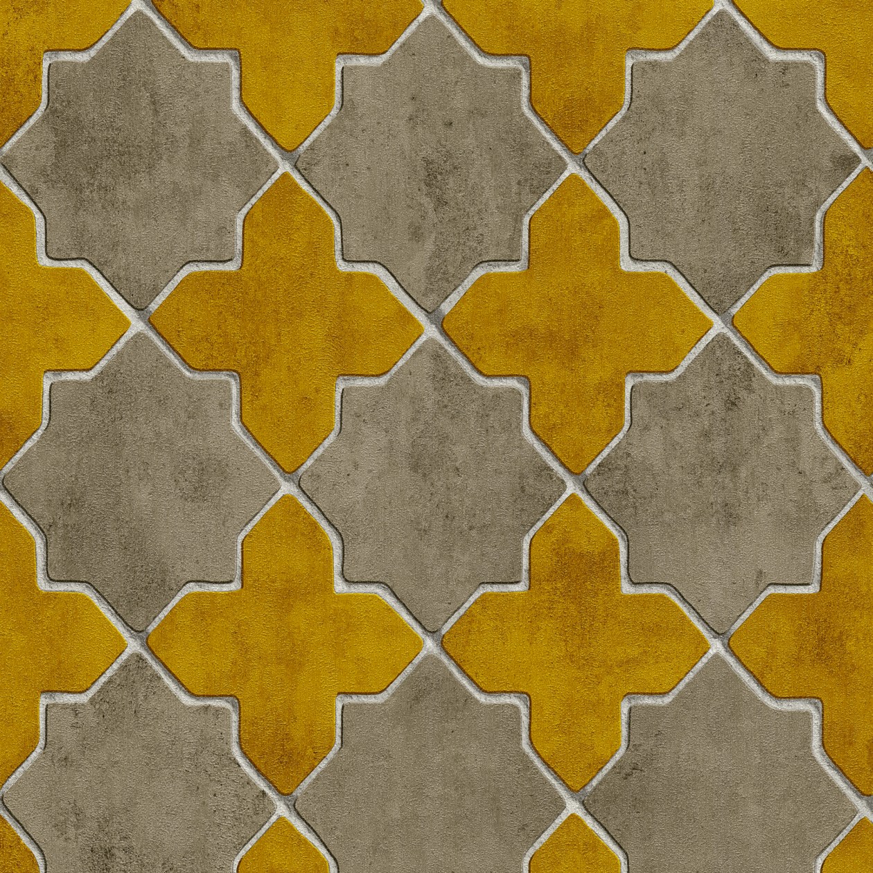 A.S. Creation New Walls 374212 Carta da parati in tessuto non tessuto Vintage Retro 0,53 x 10,05 m Giallo