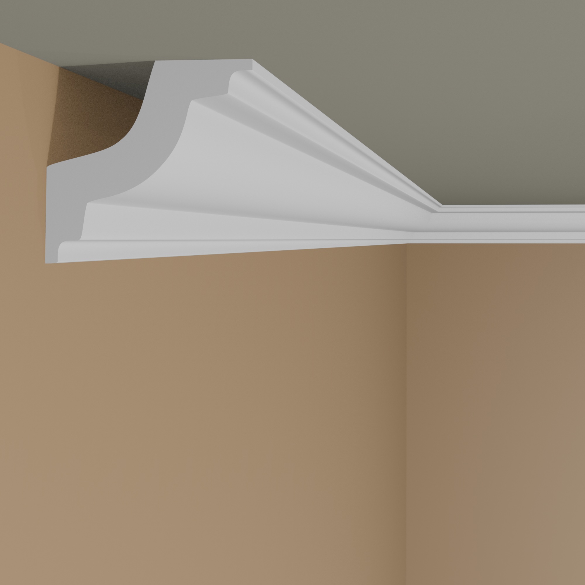 Marbet "E-28" Modanatura per soffitto in polistirolo 30 x 30 x 2000 mm Modanatura in polistirene bianco