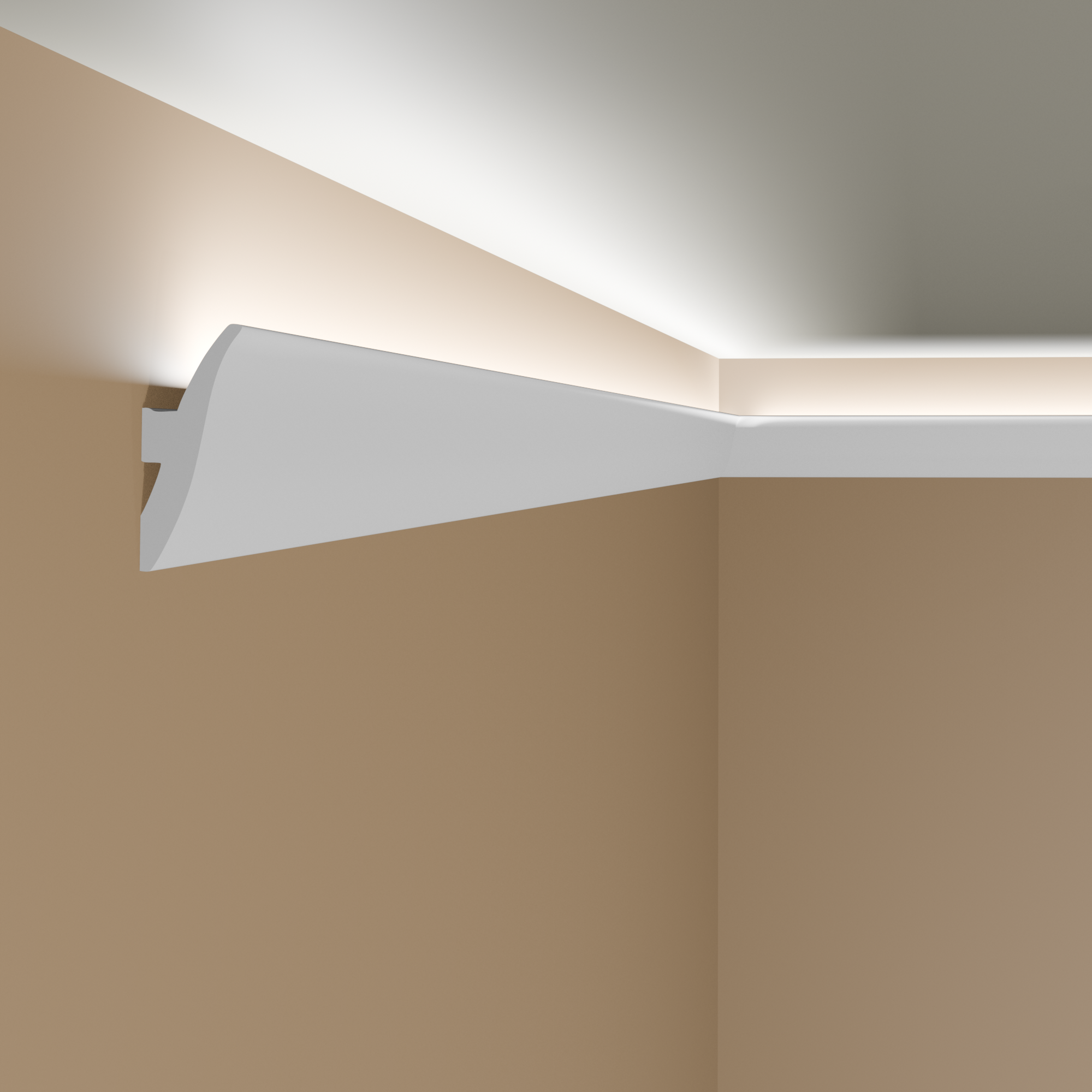 Mardom Striscia luminosa a LED "QL009" 12 x 47 x 2000 mm Bianco Modanatura per soffitto Modanatura per cornice Moderno