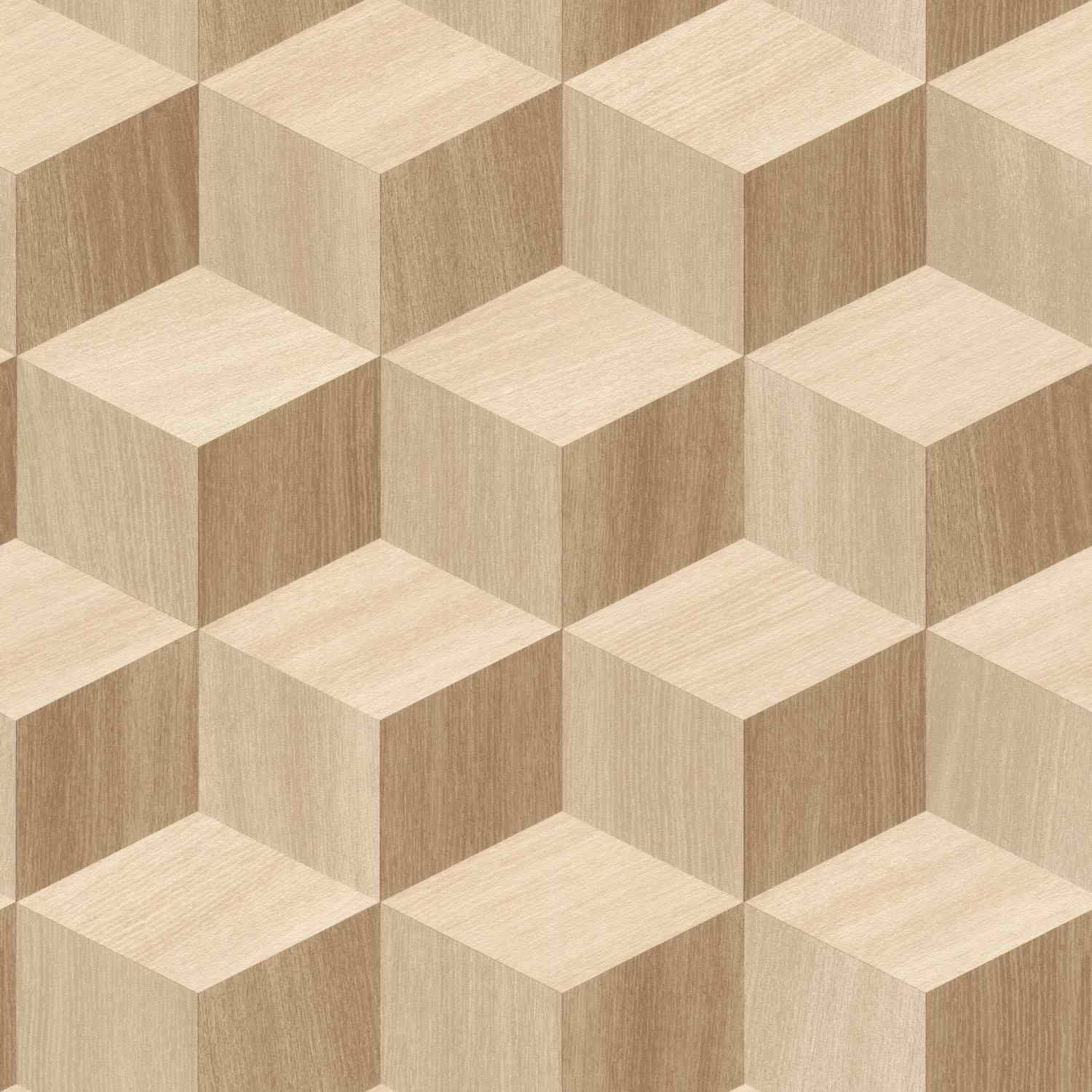 Rasch Salsa 833737 Carta da parati in tessuto non tessuto Effetto 3D 0,53 x 10,05 m Marrone