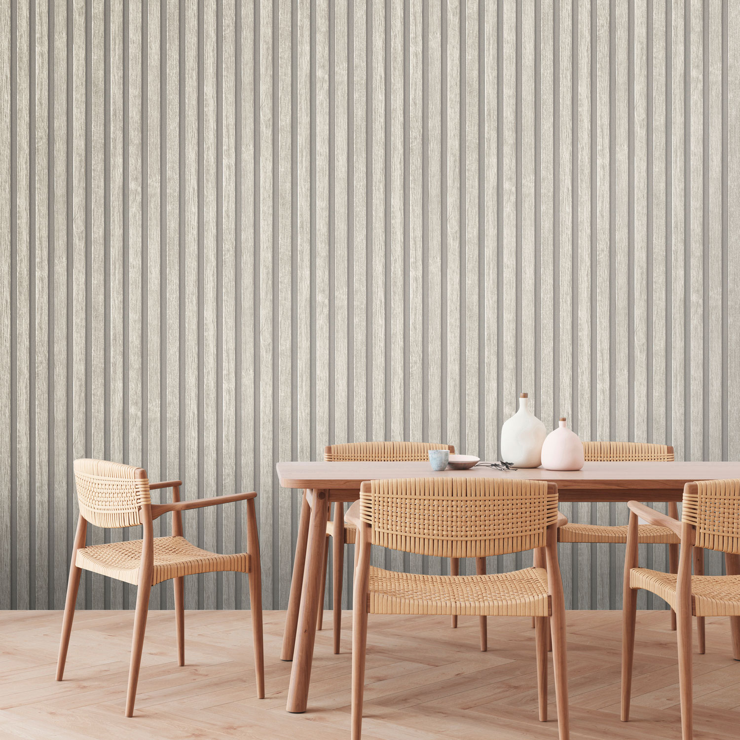 Carta da parati non tessuta 391095 Stripes Waves Grey Pintwalls A.S. Creation