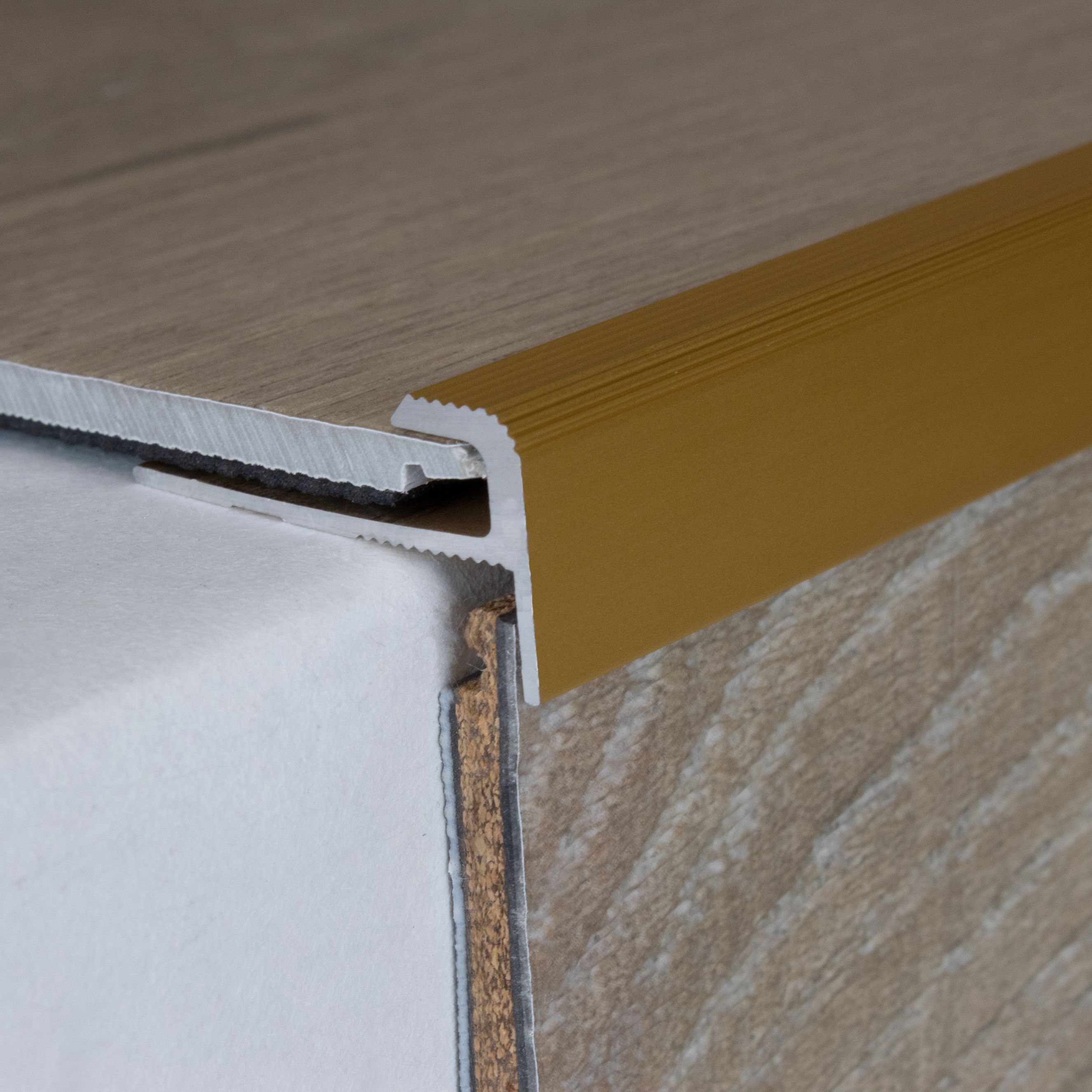 PROVISTON Profilo terminale, altezza 12 mm, larghezza 28 mm, altezza bordatura 5 mm, profilo bordatura in alluminio