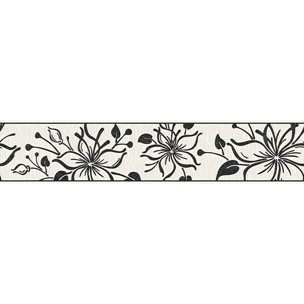 A.S. Creation Only Borders 10 346629 carta da parati in carta aspetto floreale 0,13 x 5 m Nero