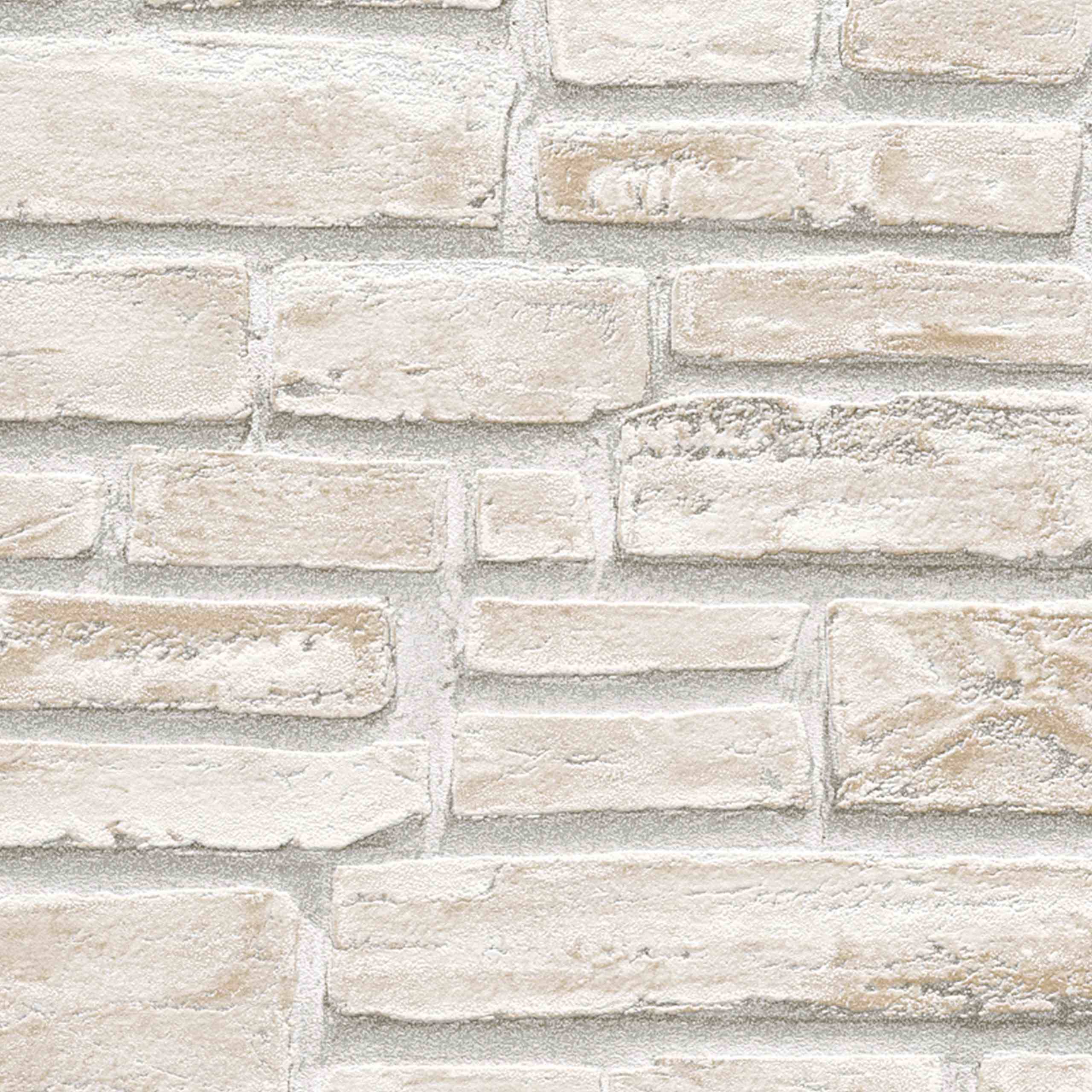 A.S. Creation Decora Natur 3 662125 Carta da parati in carta Effetto pietra 0,53 x 10,05 m Bianco