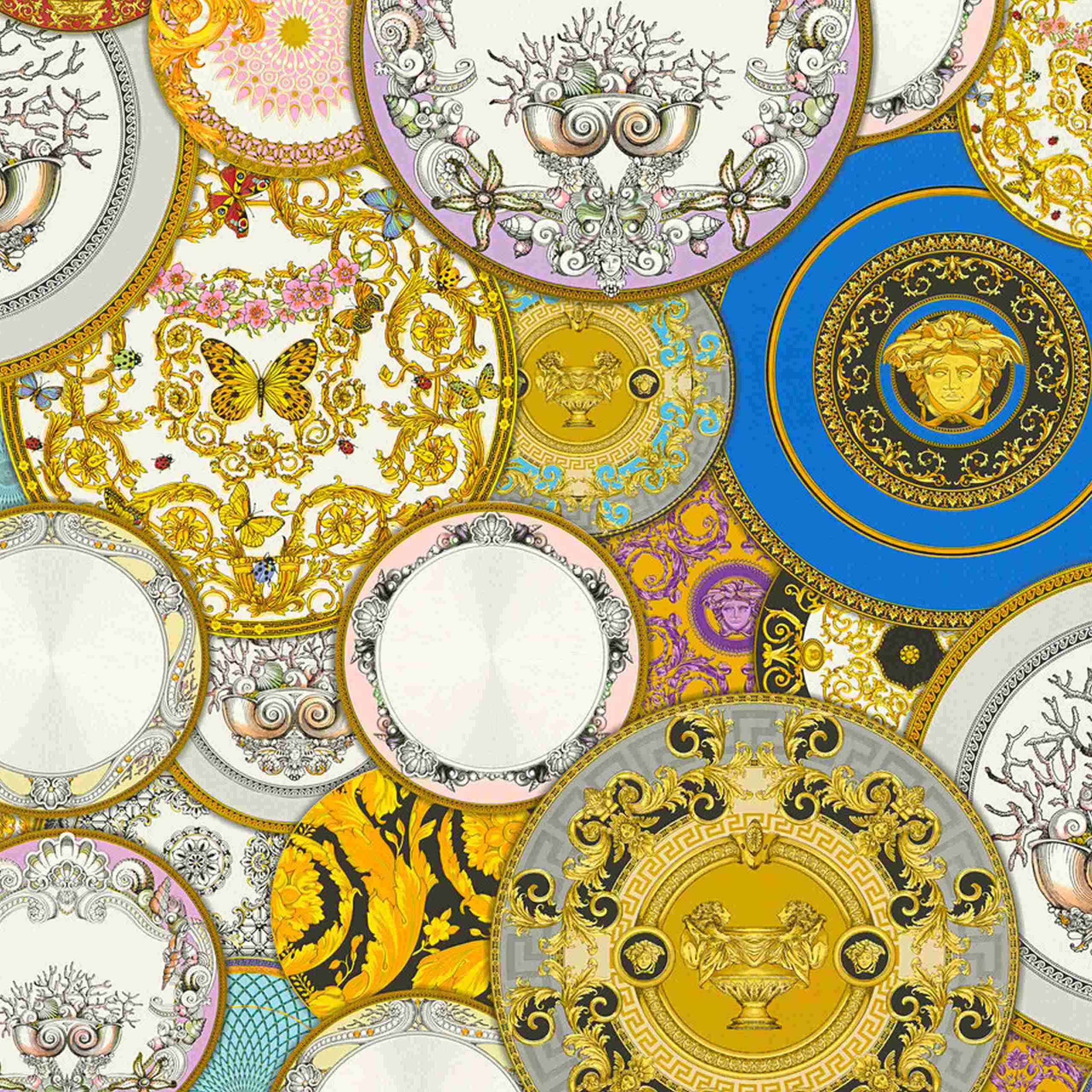 A.S. Creation Versace 3 349011 Carta da parati in tessuto non tessuto Vintage Retro 0,7 x 10,05 m Colorato