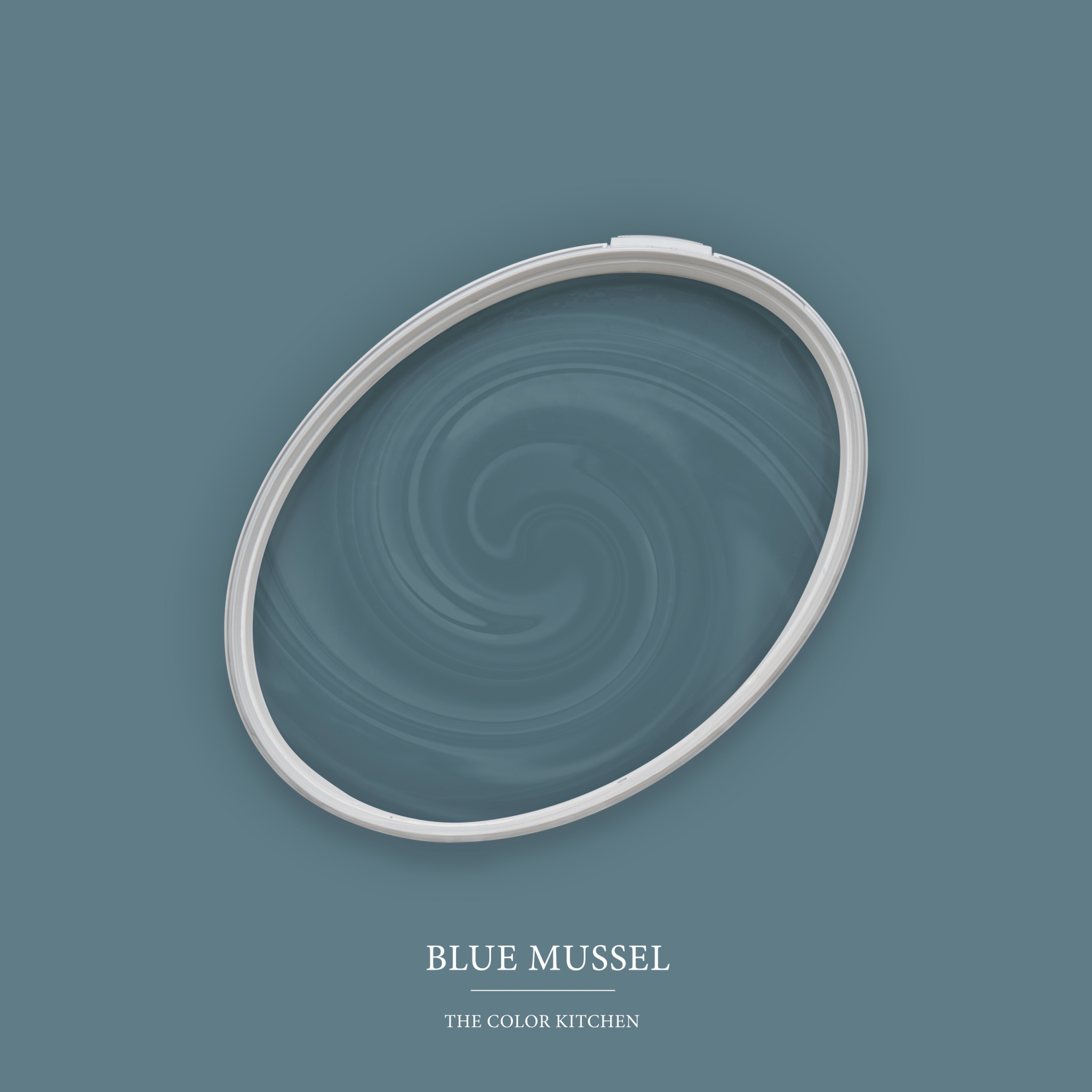 Pittura murale blu opaca The Color Kitchen Blue Mussel Pittura per interni esclusiva, ad alta intensità cromatica