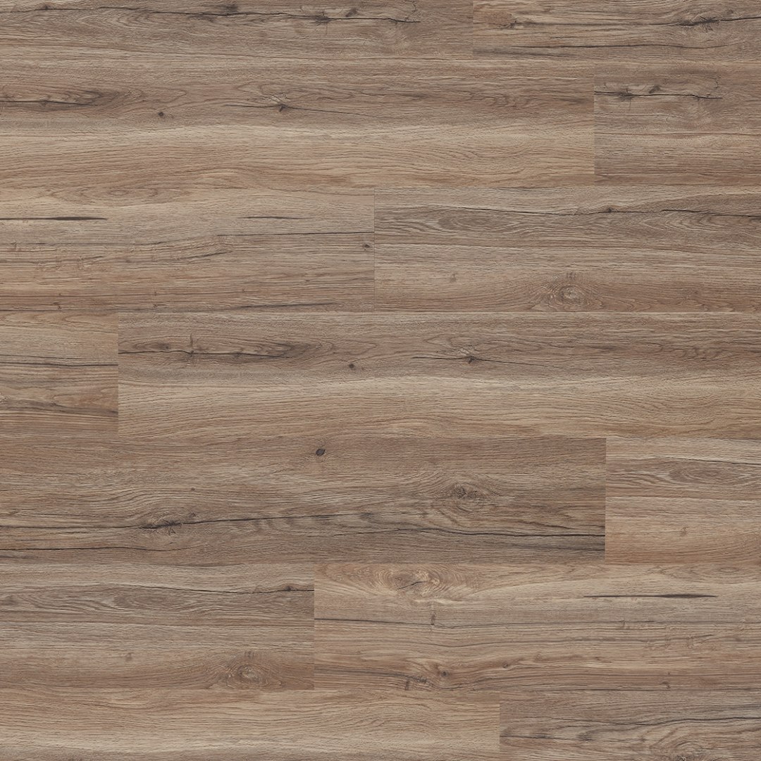 Pavimento in vinile acustico LEGNAR Kinesawa Oak, 1220 x 229 x 5,3 mm, vinile a incastro, marrone, NKL33