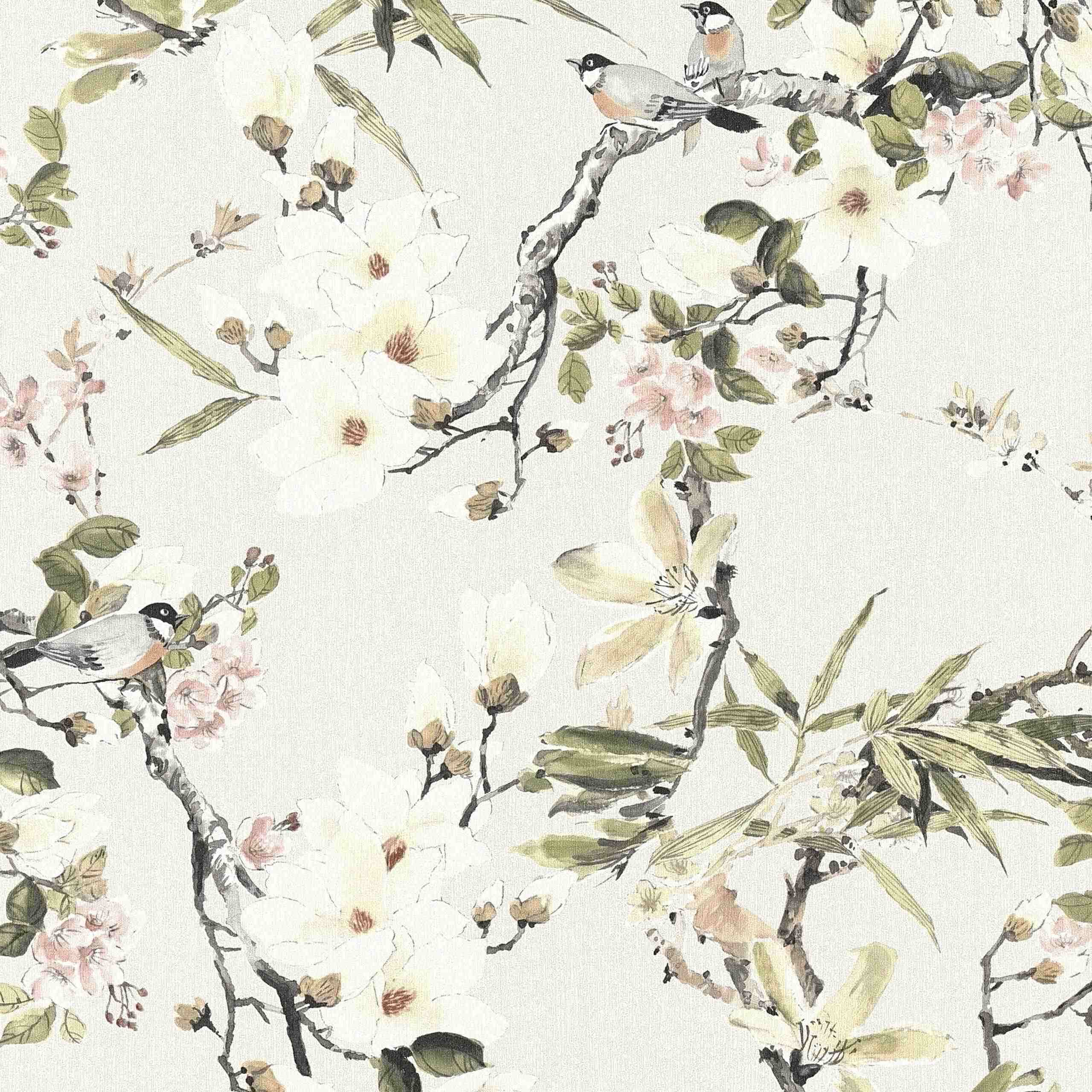 A.S. Creation Michalsky Dream Again 364982 Carta da parati in tessuto non tessuto Motivo floreale 0,53 x 10,05 m Crema
