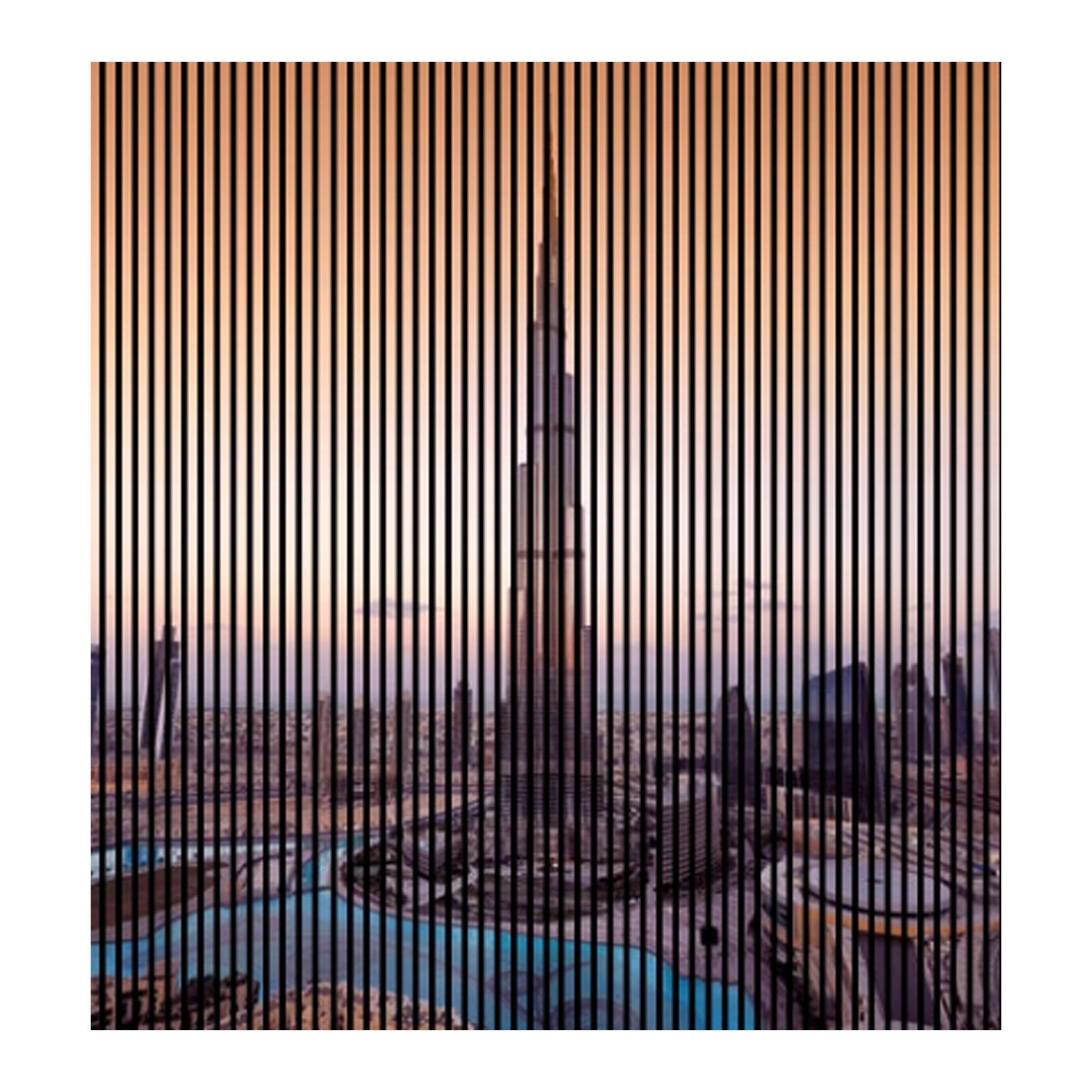 Pannelli acustici con stampa digitale Pannelli murali per grattacieli di Dubai Orange Garu in varie dimensioni