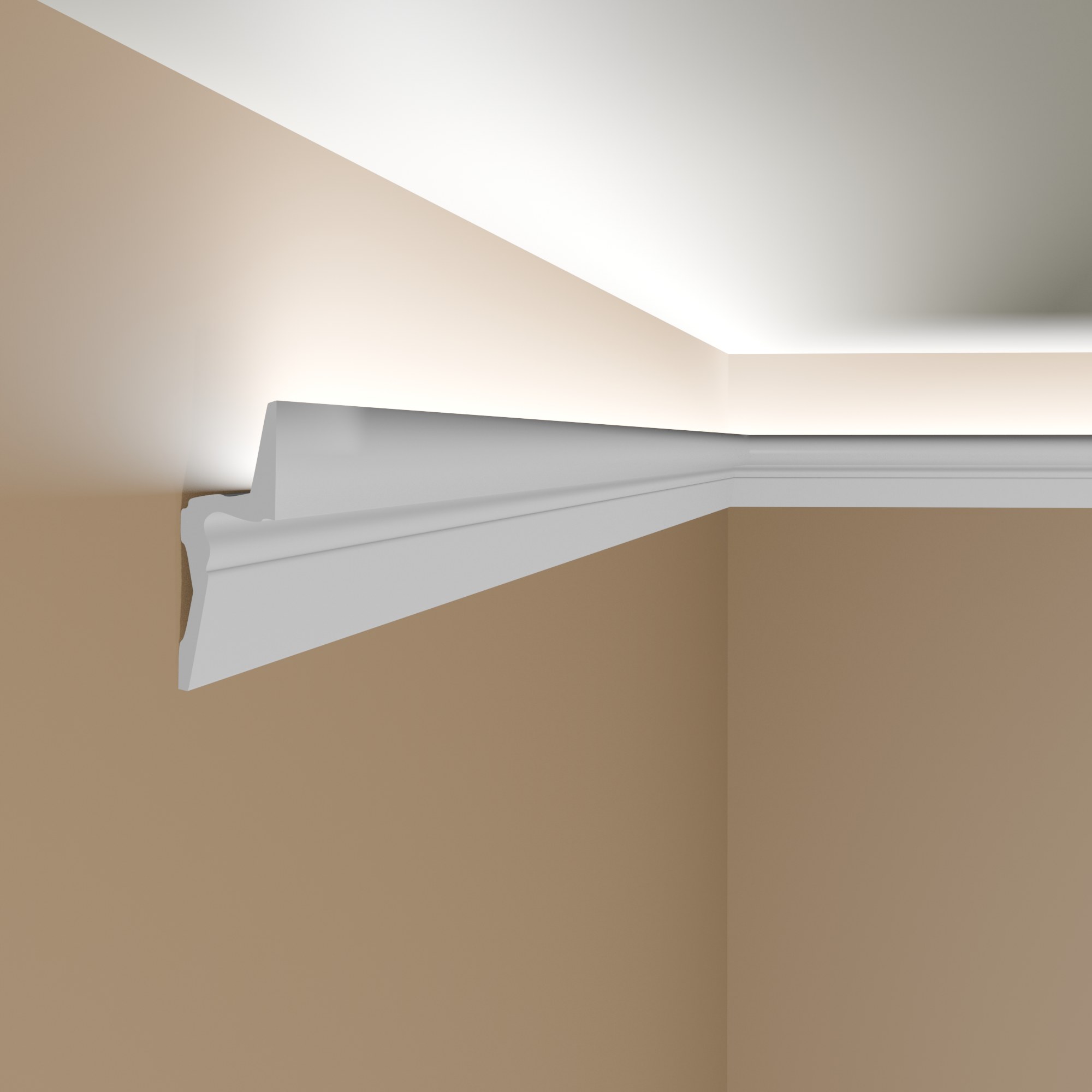 Striscia luminosa in poliuretano NMC IL9 ARSTYL, 50 x 150 x 2000 mm, striscia bianca per soffitto