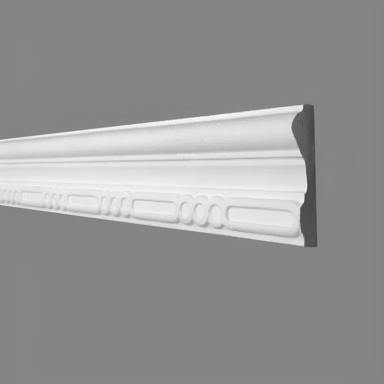 PROVISTON Modanatura decorativa Konstanz Gesso 22 x 80 x 1200 mm Modanatura murale Bianco