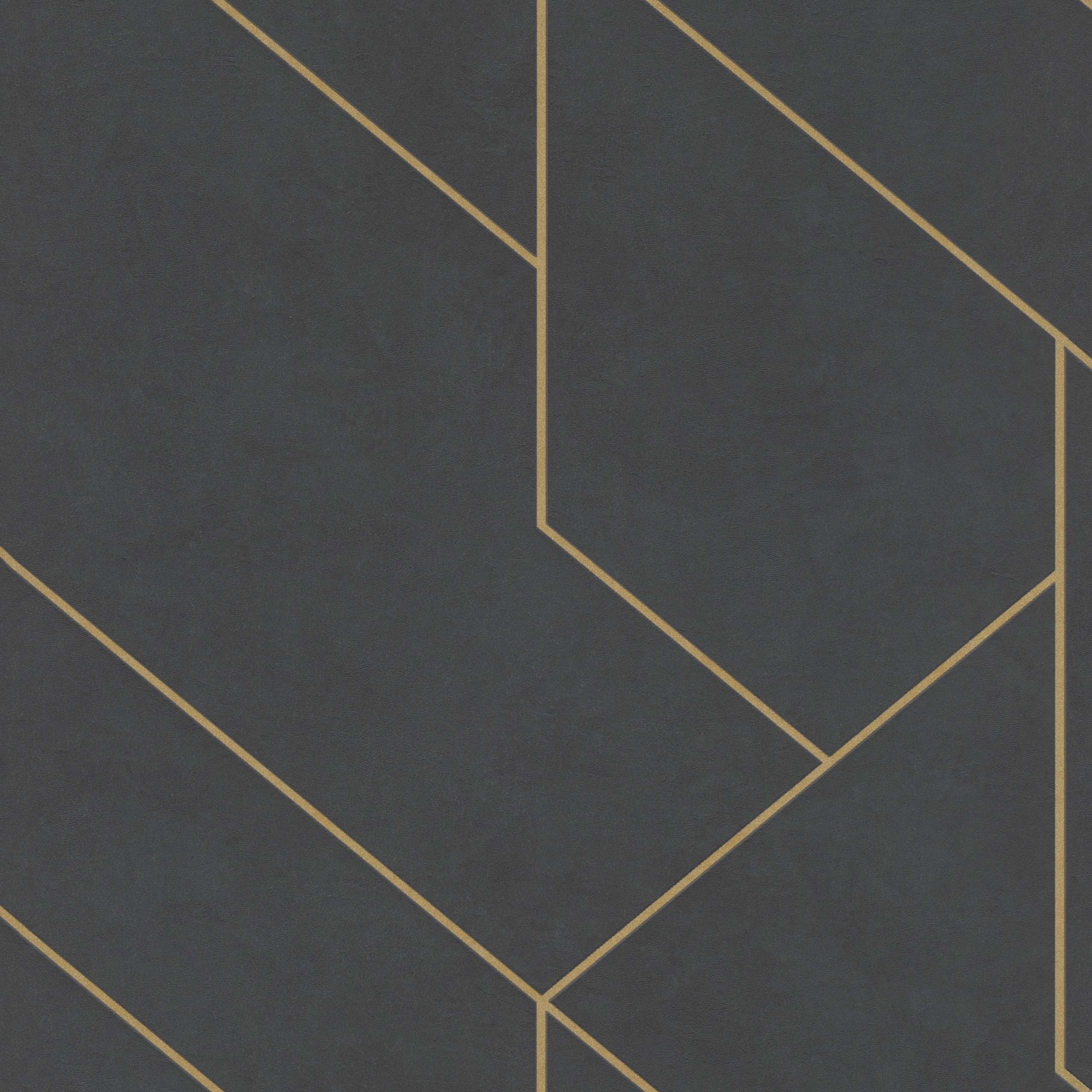 Rasch Brick Lane 427431 Carta da parati in tessuto non tessuto Effetto 3D 0,53 x 10,05 m Nero