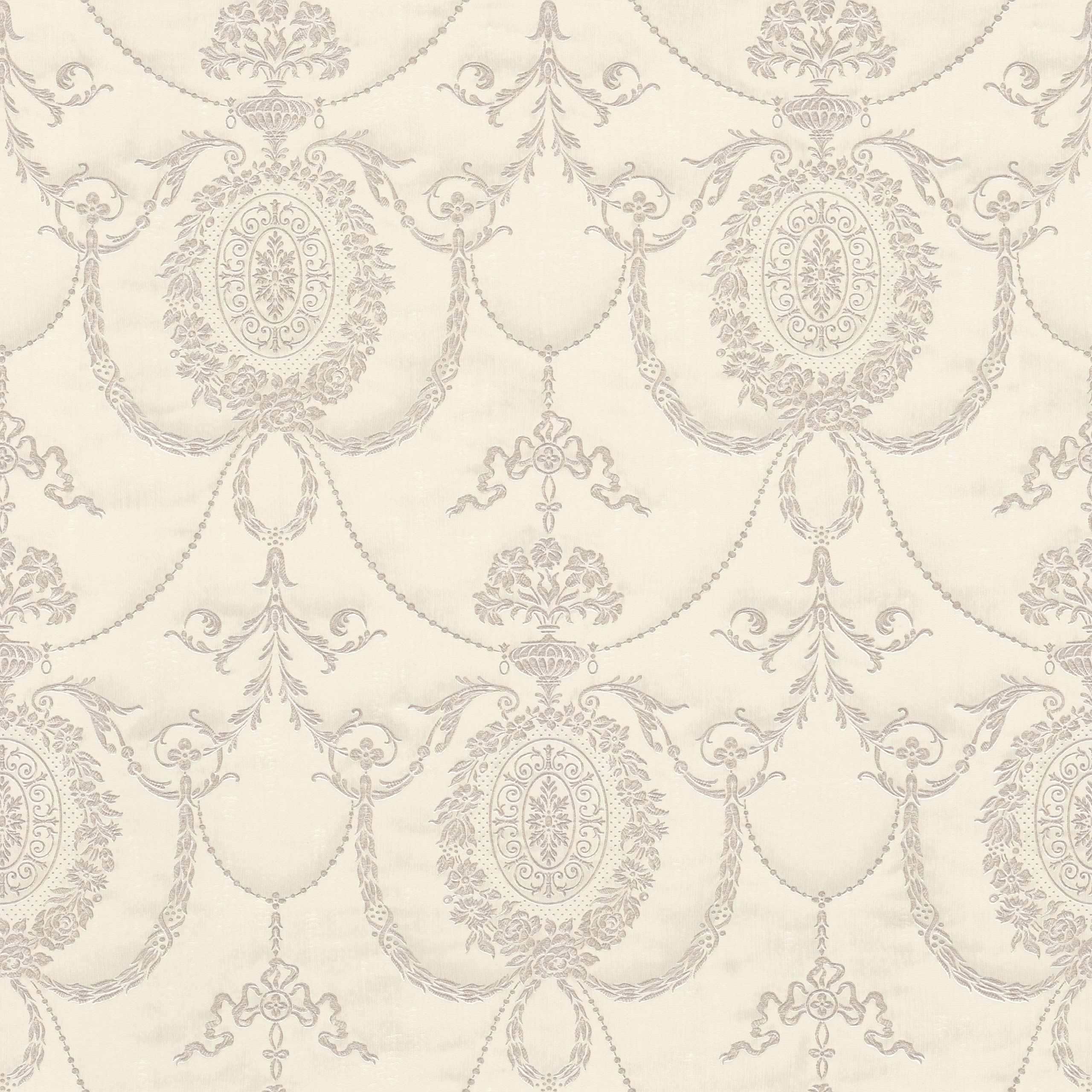 Carta da parati non tessuta 532104 Baroque White Trianon XII Rasch