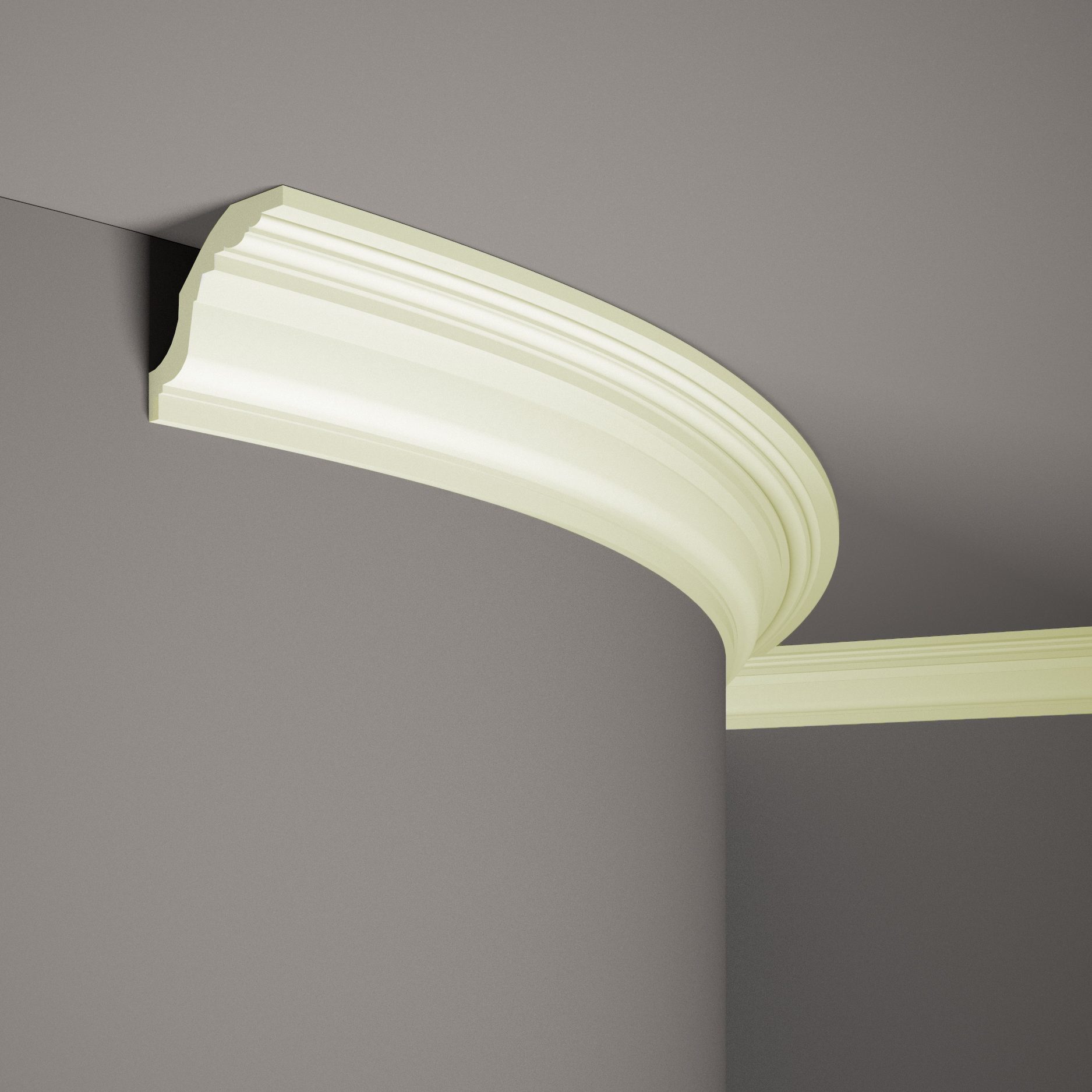 Cornice flessibile per soffitto Mardom MDB102F Profoam 80 x 80 x 2000 mm bianca