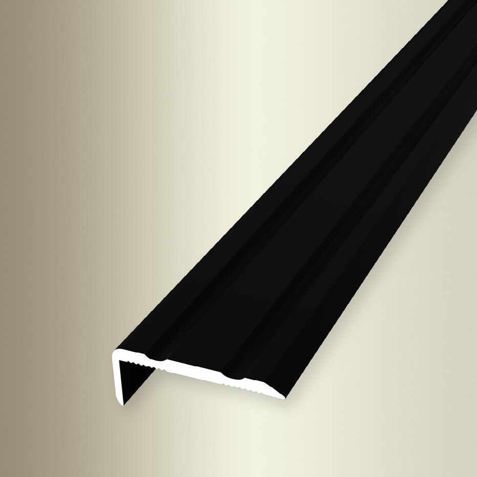 Profili per bordi e angoli delle scale Küberit, altezza 10 mm, larghezza 24,5 mm, alluminio anodizzato