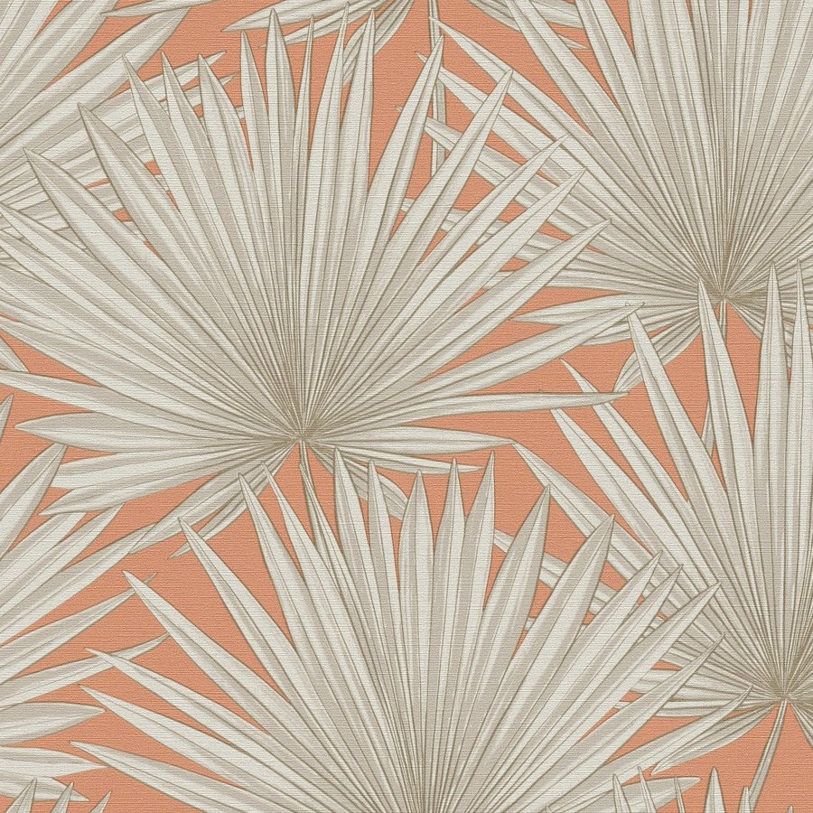 A.S. Creation Antigua 390903 Carta da parati in tessuto non tessuto Botanico 10,05 x 0,53 m Arancione