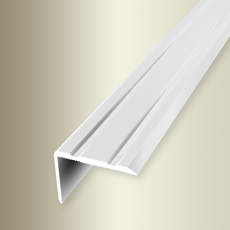 Profili per bordi e angoli delle scale Küberit, altezza 20 mm, larghezza 24,5 mm, alluminio anodizzato