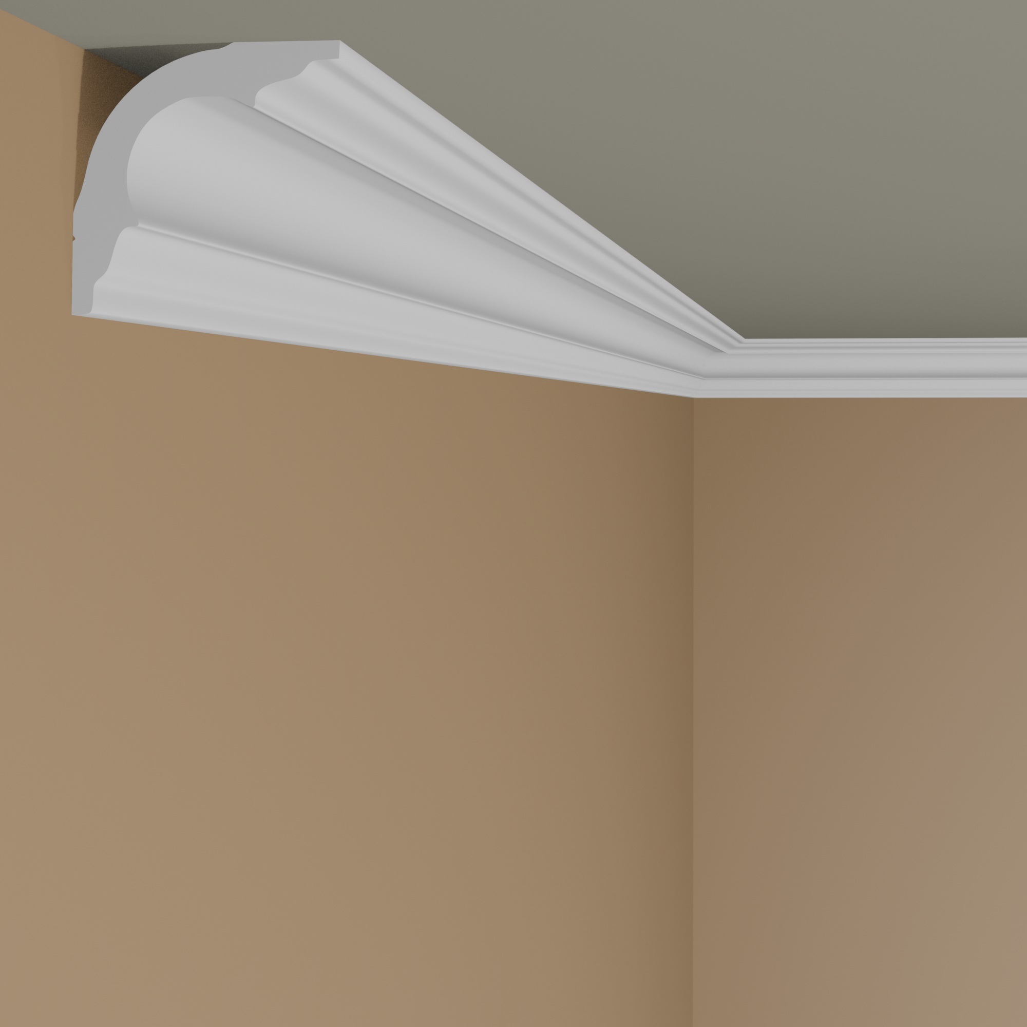 Modanatura per soffitto Marbet E-42 Cornice in polistirene bianco 35 x 35 x 2000 mm