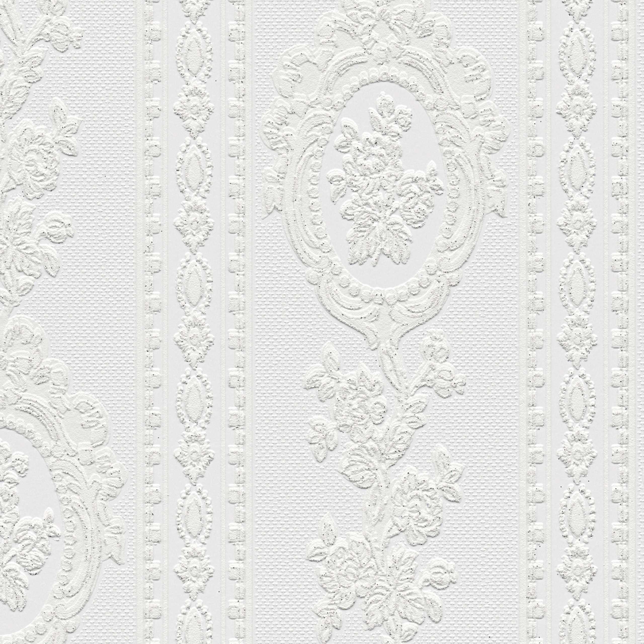 A.S. Creation Professionale 186140 Carta da parati in carta Motivo a righe 0,53 x 10,05 m Bianco