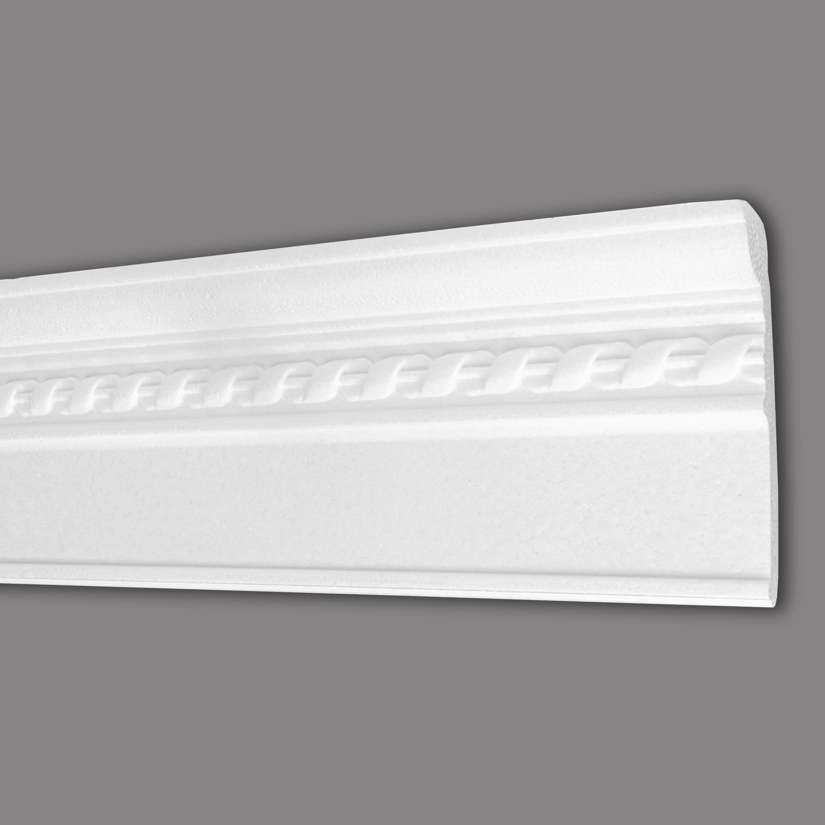 Modanatura per soffitto in polistirolo Marbet "B-52" 34 x 98 x 2000 mm Modanatura in polistirene bianco