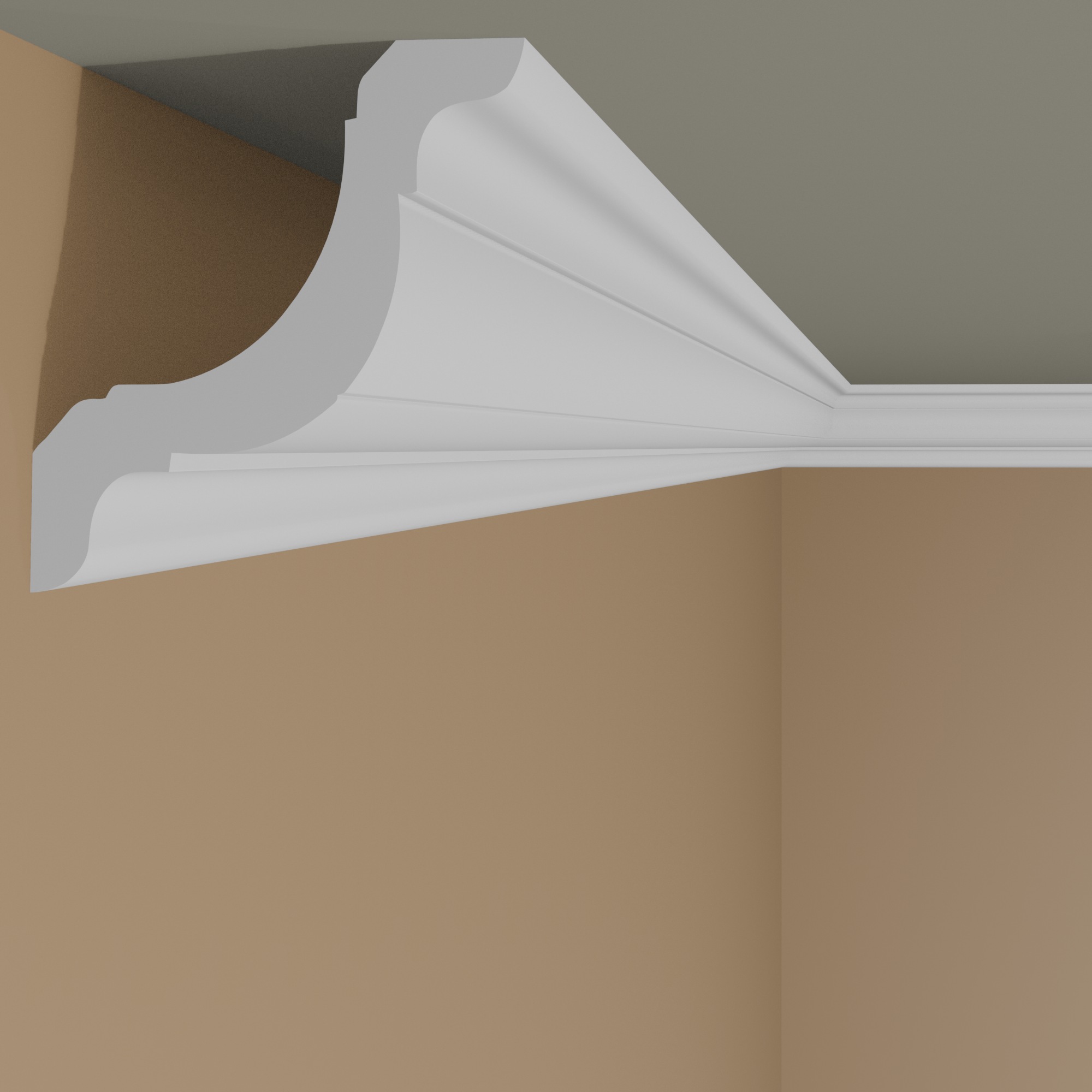 Wiesemann Cornice per soffitto Oslo 22 Polistirolo 61 x 59 x 2000 mm Cornice per soffitto Bianco