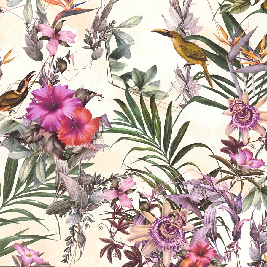 A.S. Creation Dream Flowery 381786 Carta da parati in tessuto non tessuto aspetto floreale 0,53 x 10,05 m Beige Rosa