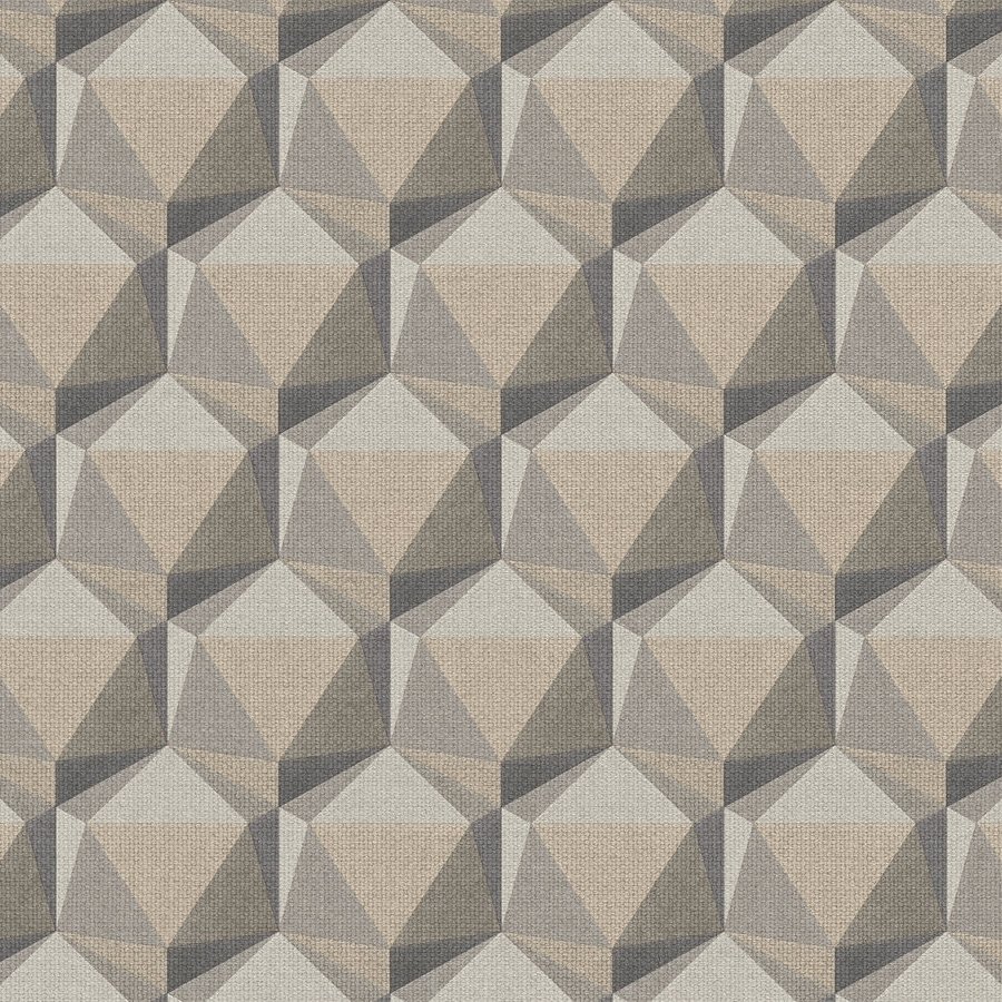 A.S. Creation Nara 387481 Carta da parati in tessuto non tessuto Geometrico 10,05 x 0,53 m Beige