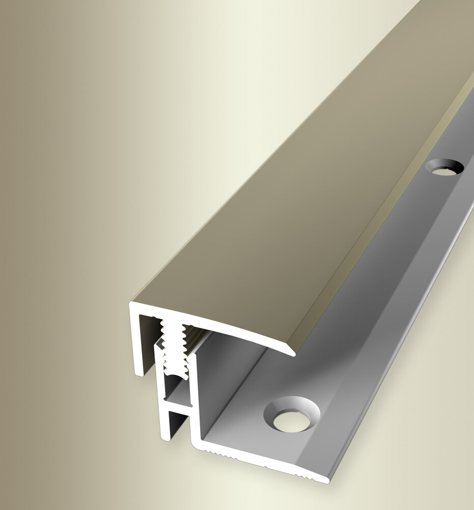 Profili di bordatura e finitura PROVISTON, larghezza 21 mm, altezza bordatura 12 - 17 mm, alluminio anodizzato