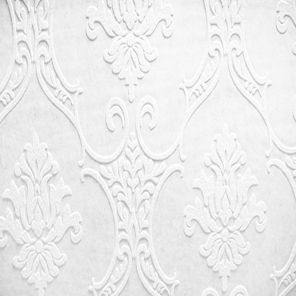 A.S. Creation Carta da parati in tessuto non tessuto Master 354761 Carta da parati in tessuto non tessuto Barocco 0,53 x 10,05 m Bianco