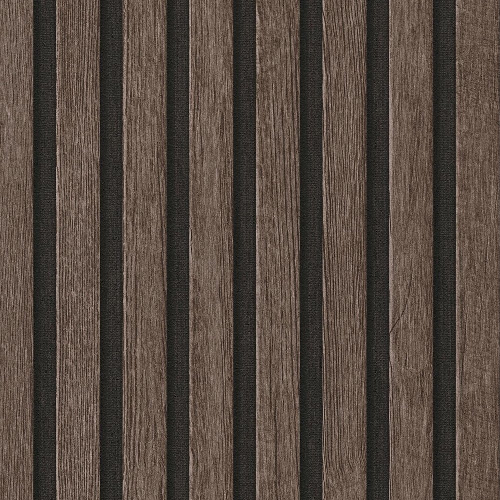 Carta da parati non tessuta 391093 Brown Stripes Waves Elements II A.S. Creation