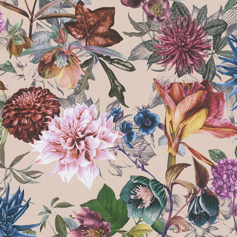 A.S. Creation Dream Flowery 381755 Carta da parati in tessuto non tessuto aspetto floreale 0,53 x 10,05 m Beige Rosa