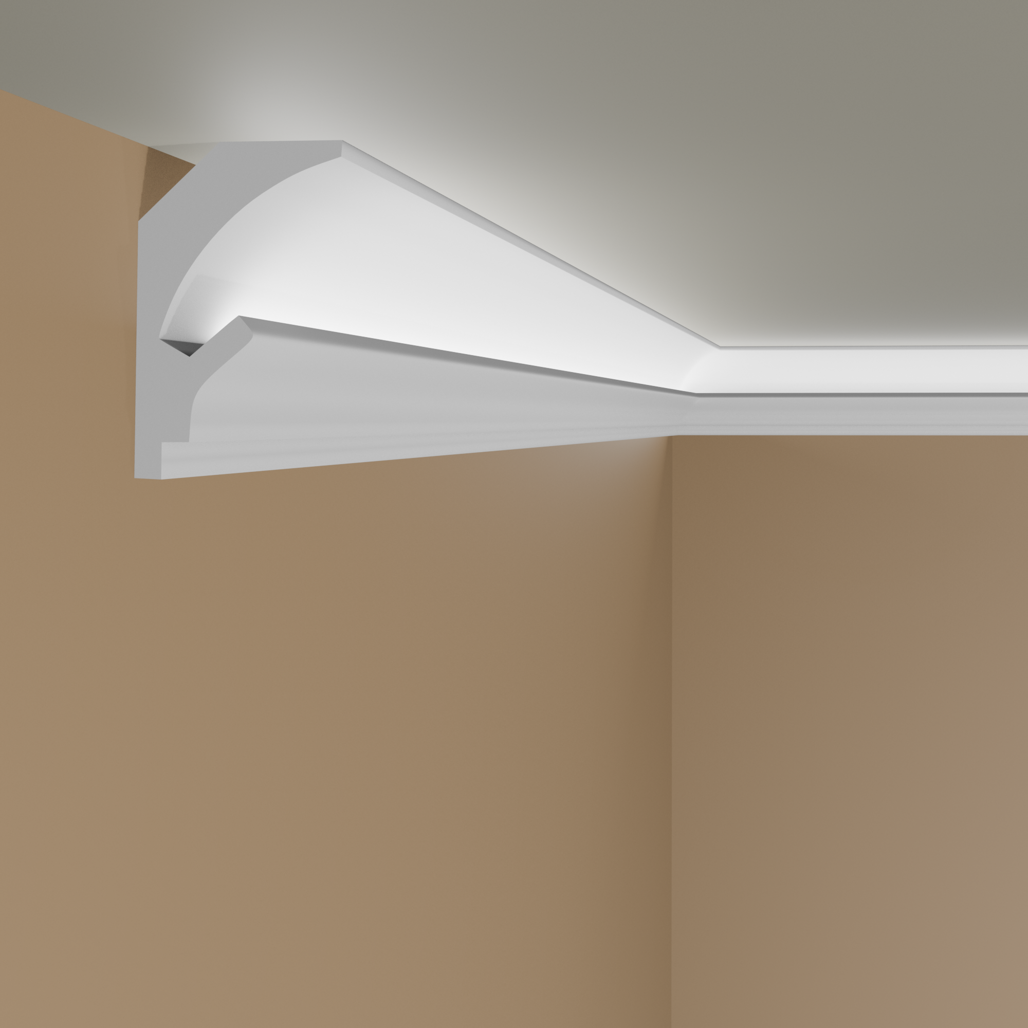 Striscia luminosa Elite Decor KD201 Striscia per soffitto in polistirene bianco 115 x 90 x 1150 mm