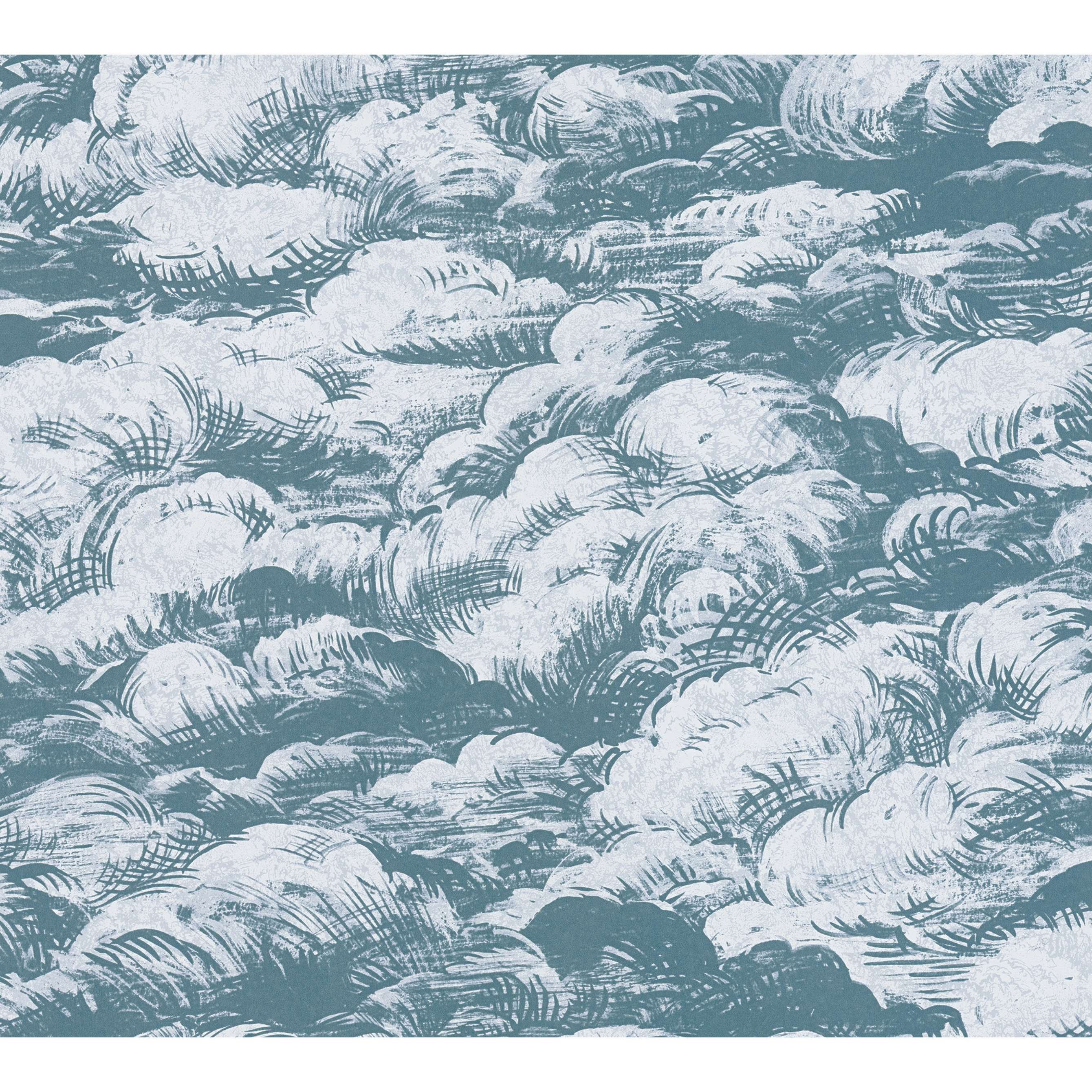 A.S. Creation Jungle Chic 377053 Carta da parati in tessuto non tessuto Effetto 3D 0,53 x 10,05 m Blu Bianco
