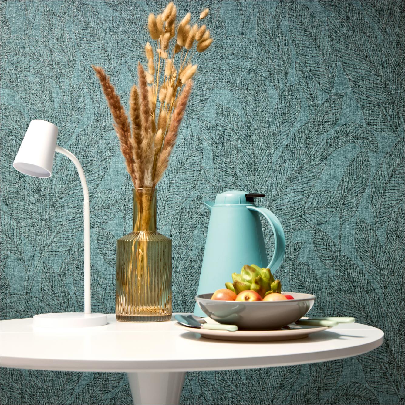 Carta da parati non tessuta 790644 Green Palm Leaves Jungle CosmoLiving di Cosmopolitan A.S. Creation