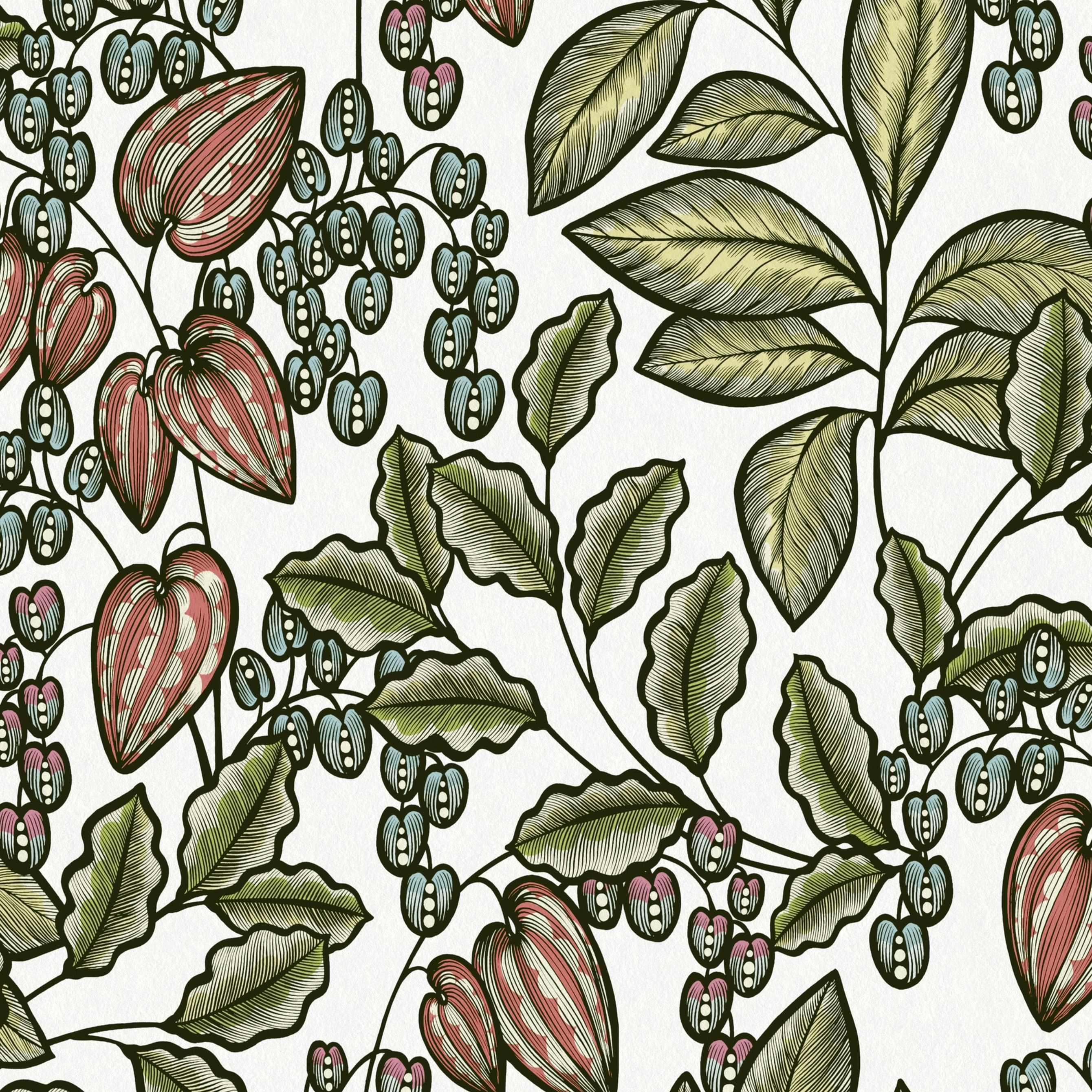 A.S. Creation Impressione floreale 377545 Carta da parati in tessuto non tessuto aspetto floreale 0,53 x 10,05 m Colorato