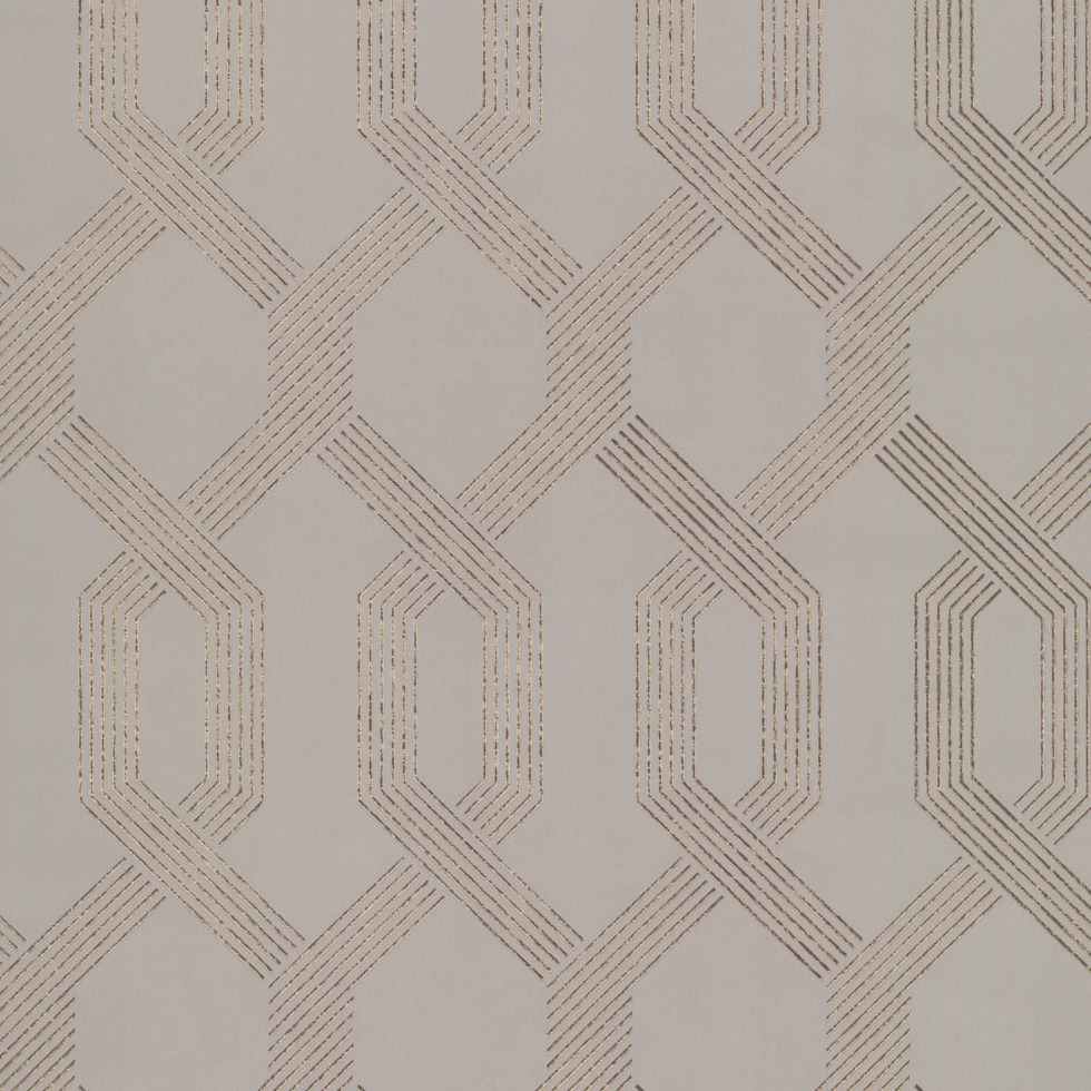 York Wallcoverings Bianco e nero Y6221201 Carta da parati in tessuto non tessuto Geometrico 0,53 x 10 m Beige
