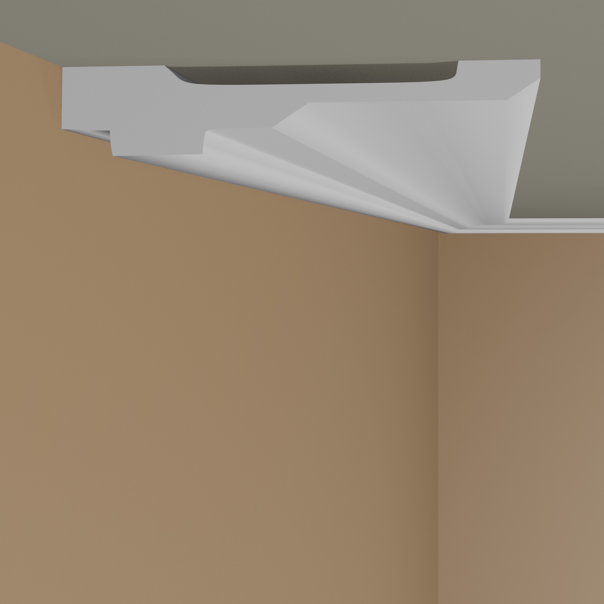 Cornice per soffitto Mardom MDB164 Profoam 62 x 21 x 2000 mm bianca piatta
