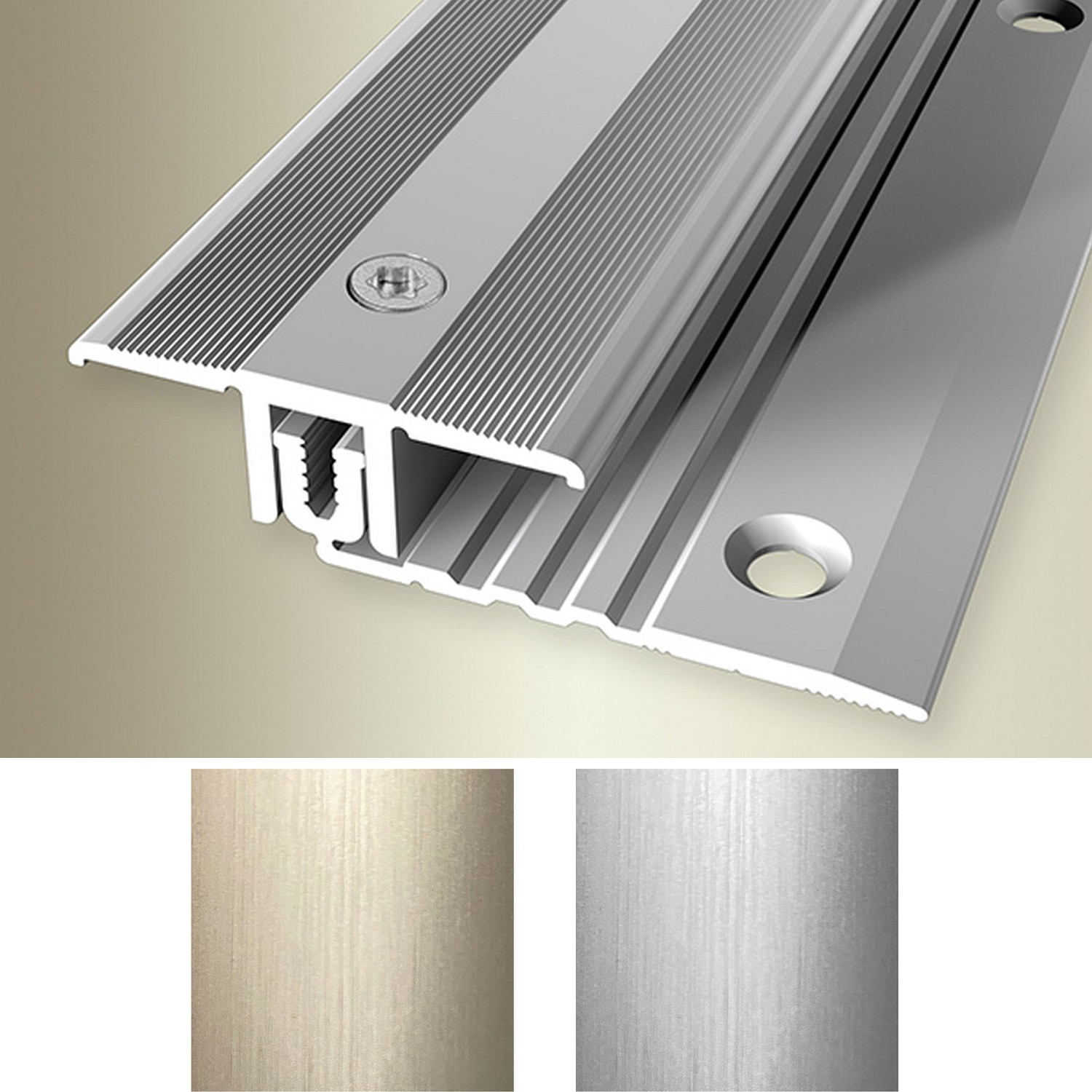 Profilo di transizione PROVISTON, larghezza 34 mm, altezza bordo 6,5 - 16 mm, striscia di transizione