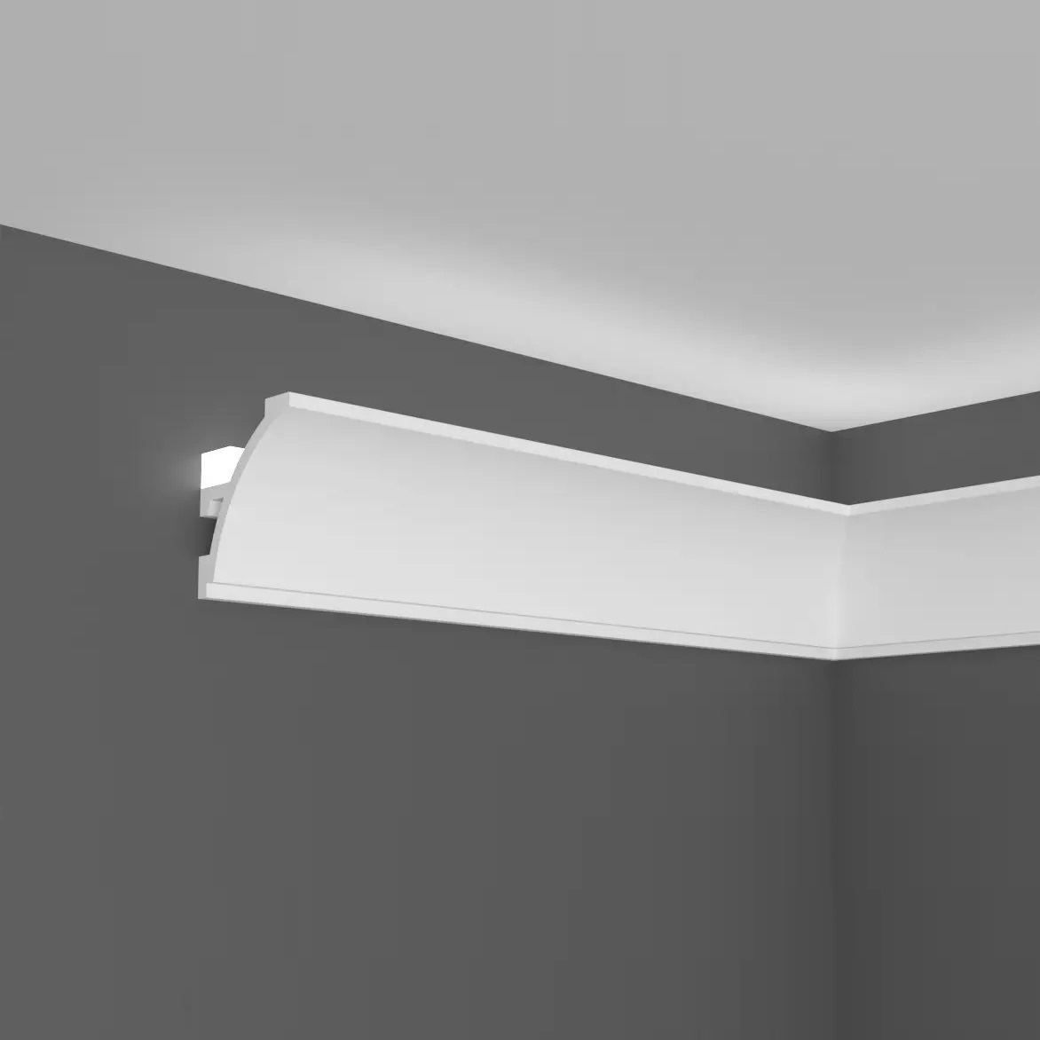 Striscia luminosa Elite Decor KH904 Striscia per soffitto in polistirene bianco 45 x 52 x 2000 mm