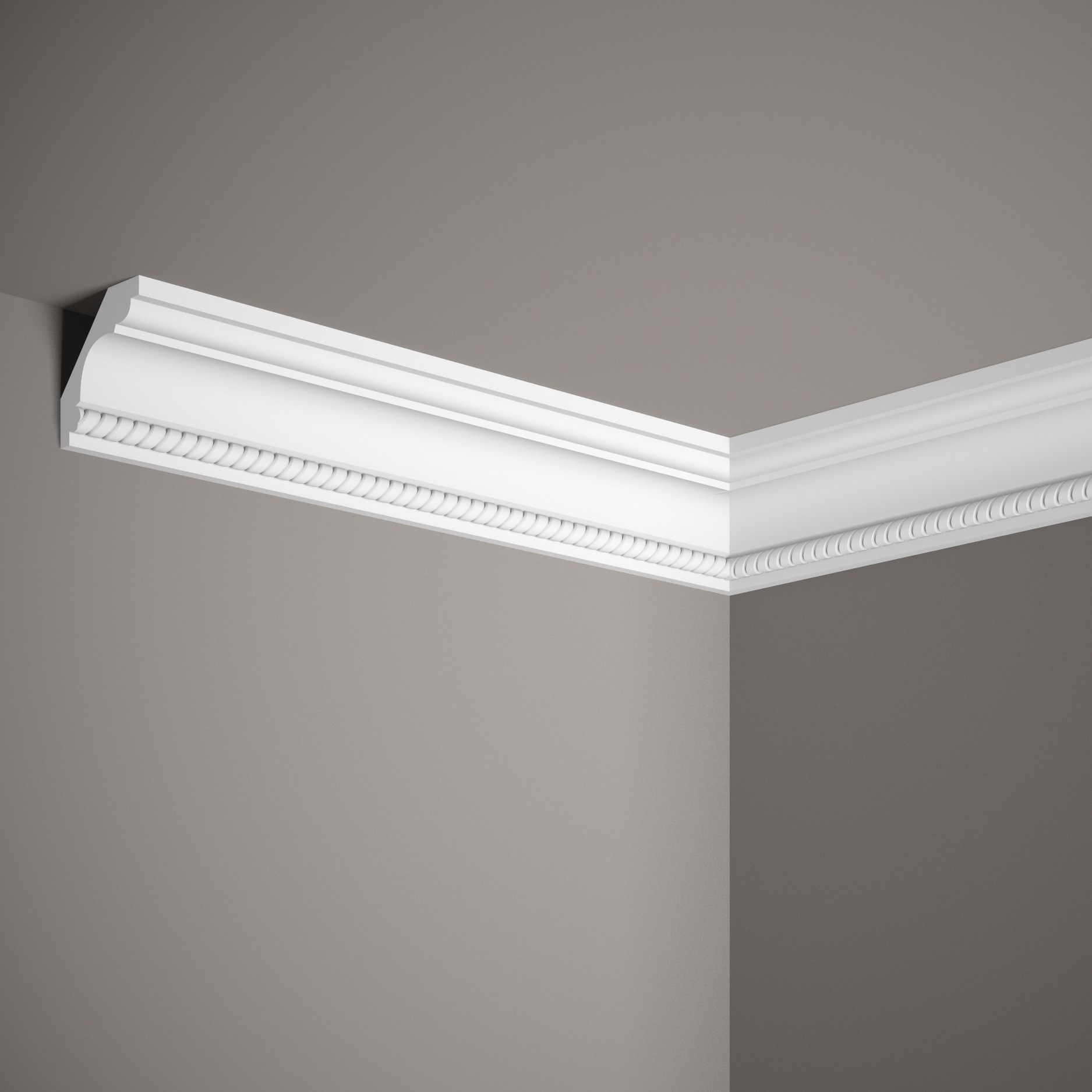 Cornice per soffitto Mardom MDA005 Profoam 58 x 58 x 2000 mm bianca