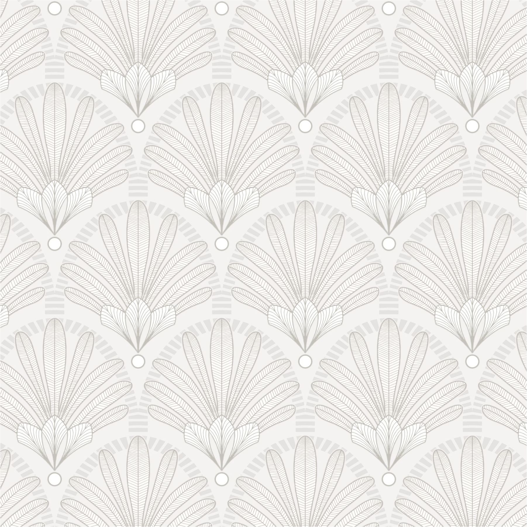 Carta da parati in tessuto non tessuto M53300 Elegance White Art Deco Medallion Tessuto non tessuto 0,53 x 10,05 m Ugépa