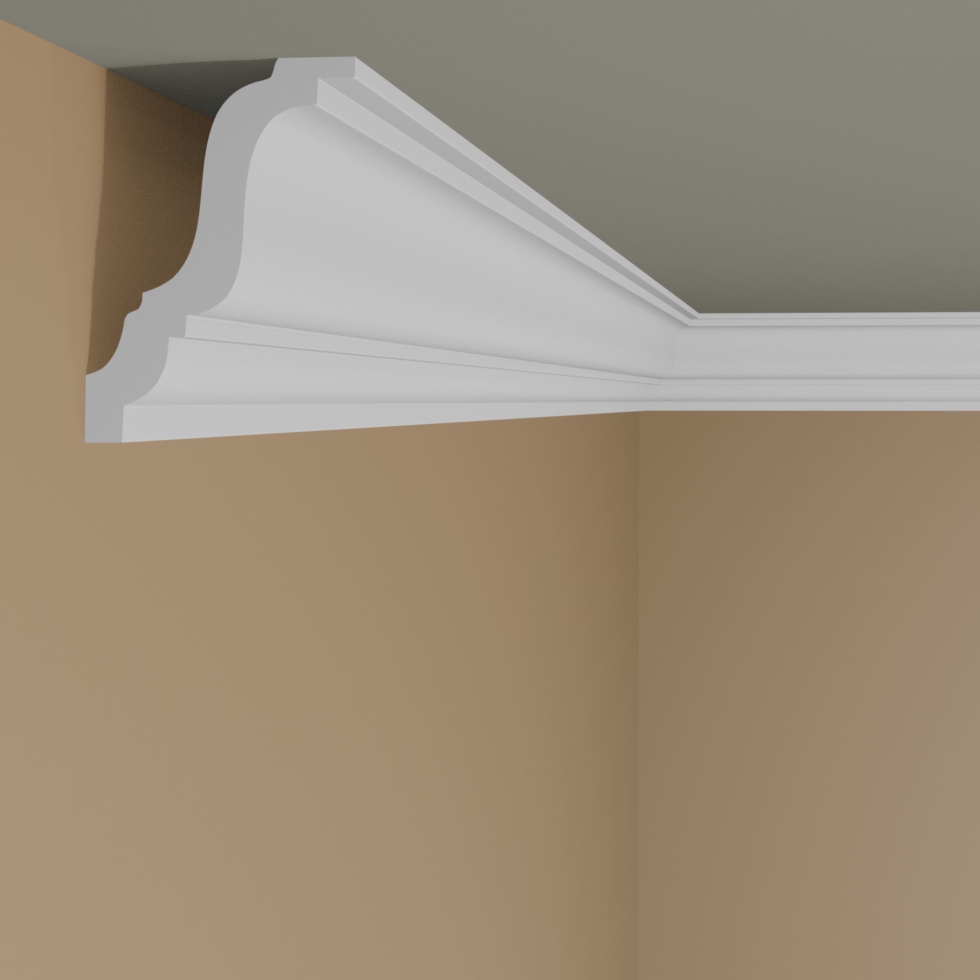 Wiesemann Cornice per soffitto Ambelia 23 Polistirolo 115 x 162 x 2000 mm Cornice per soffitto Bianco