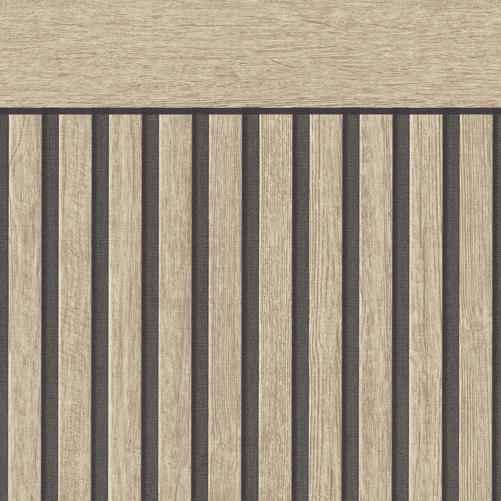 A.S. Creation Pannello murale Pannelli in legno 397441 Carta da parati in tessuto non tessuto strisce 5,00 m x 1,06 m Beige